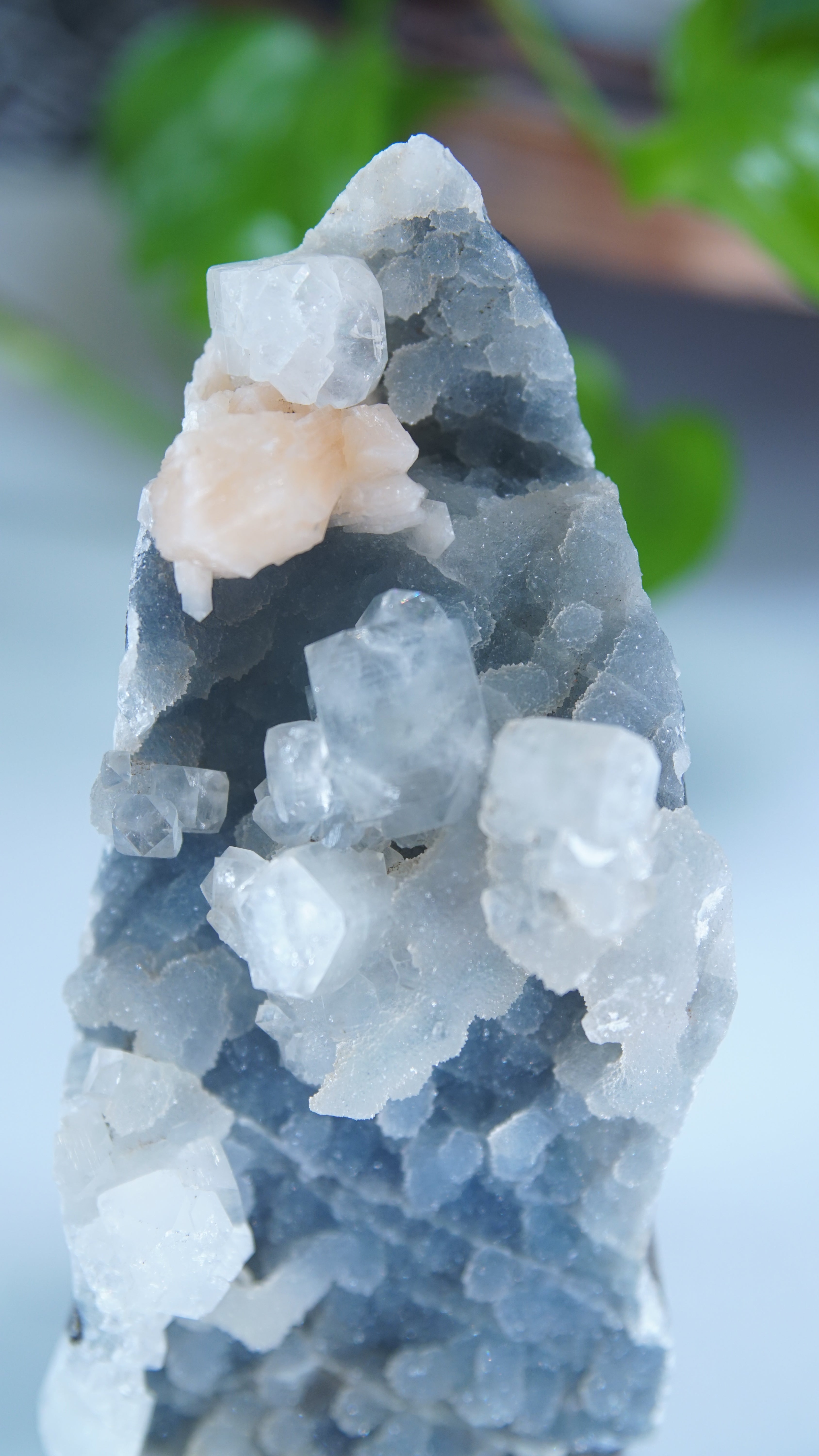 Diamond Apophyllite Blue Chalcedony Sugar Druzy Cluster | High Quality Diamond Apophyllite | US Seller