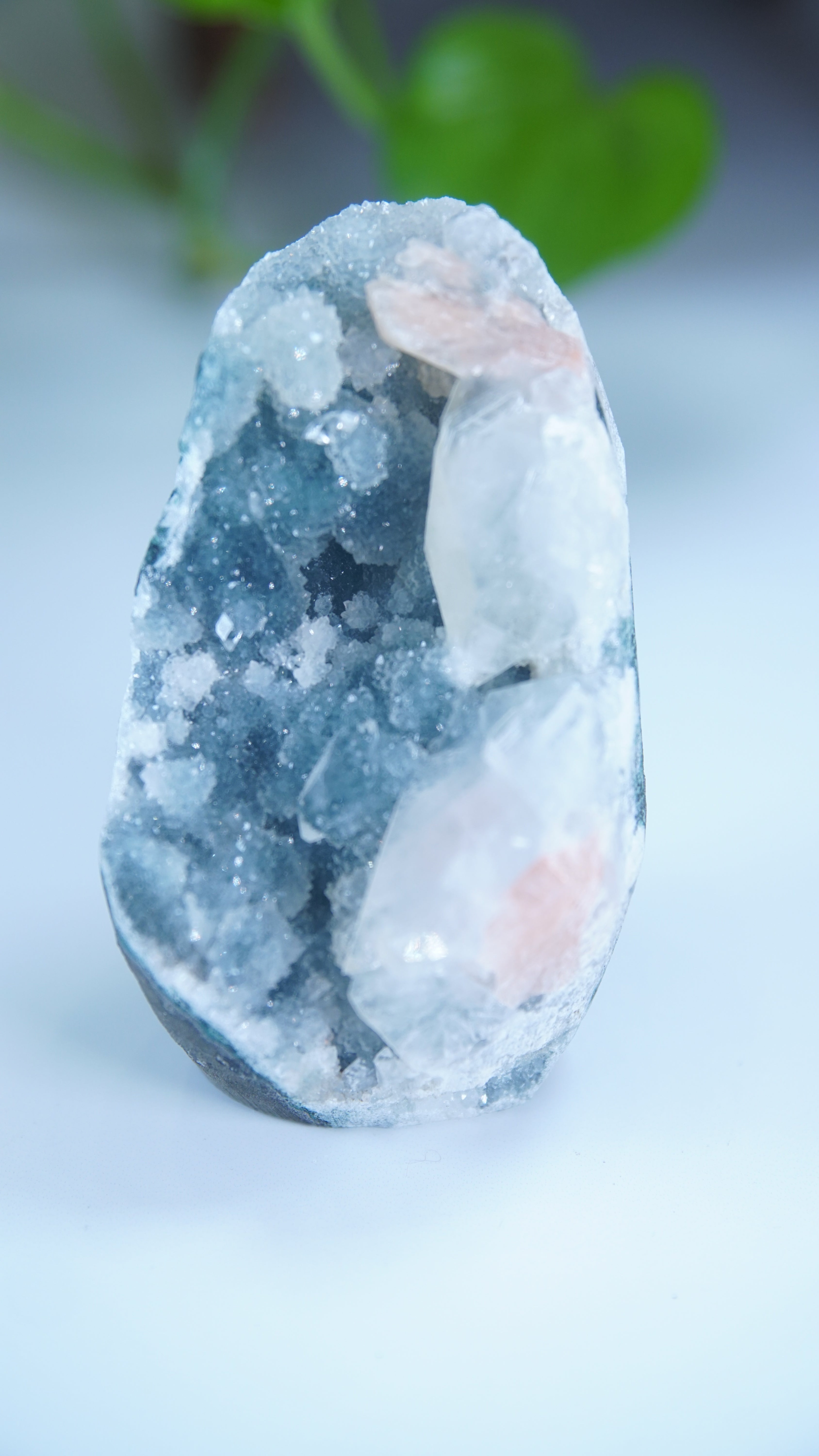 Diamond Apophyllite Blue Chalcedony Sugar Druzy Cluster | High Quality Diamond Apophyllite | US Seller