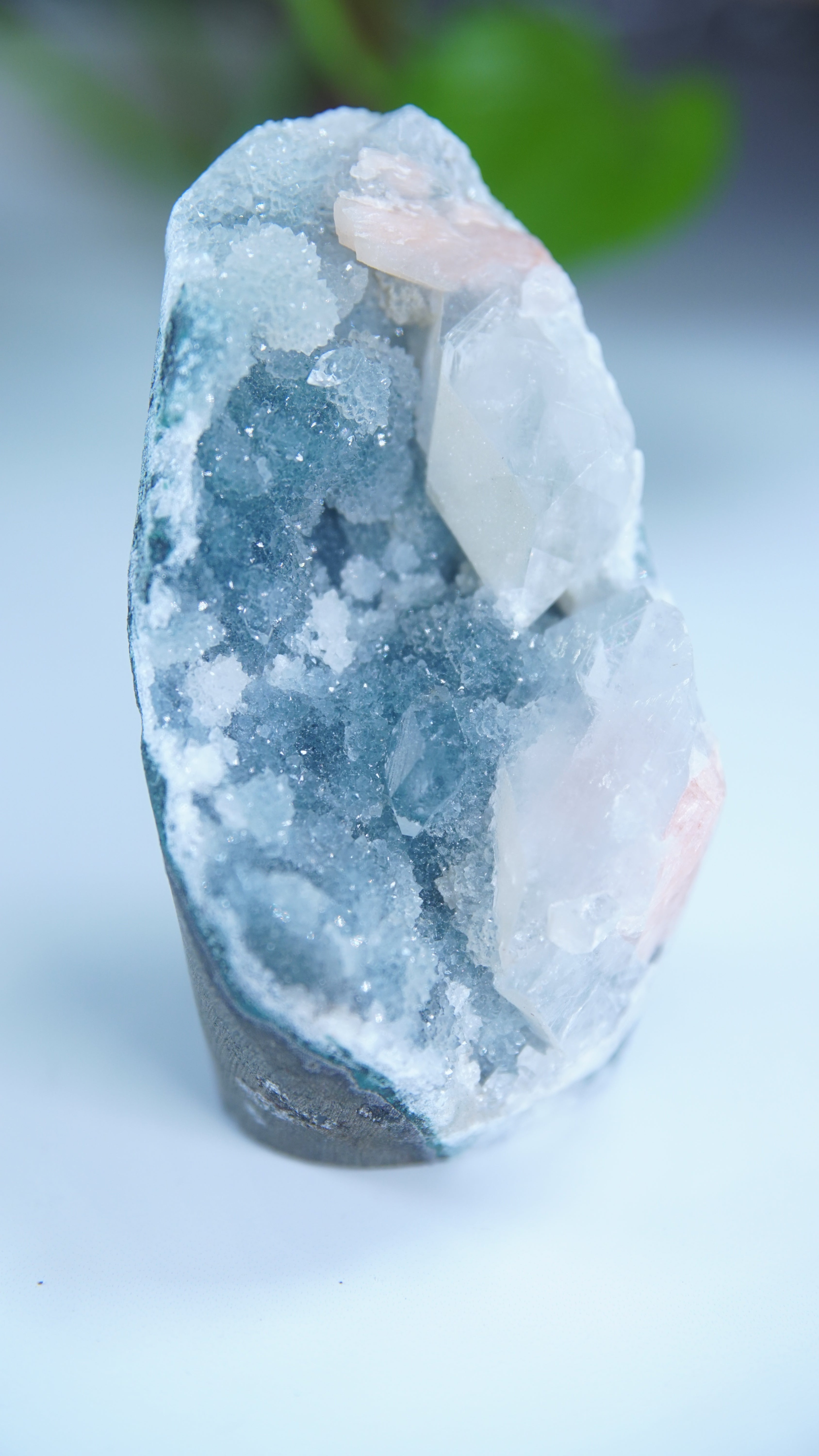Diamond Apophyllite Blue Chalcedony Sugar Druzy Cluster | High Quality Diamond Apophyllite | US Seller