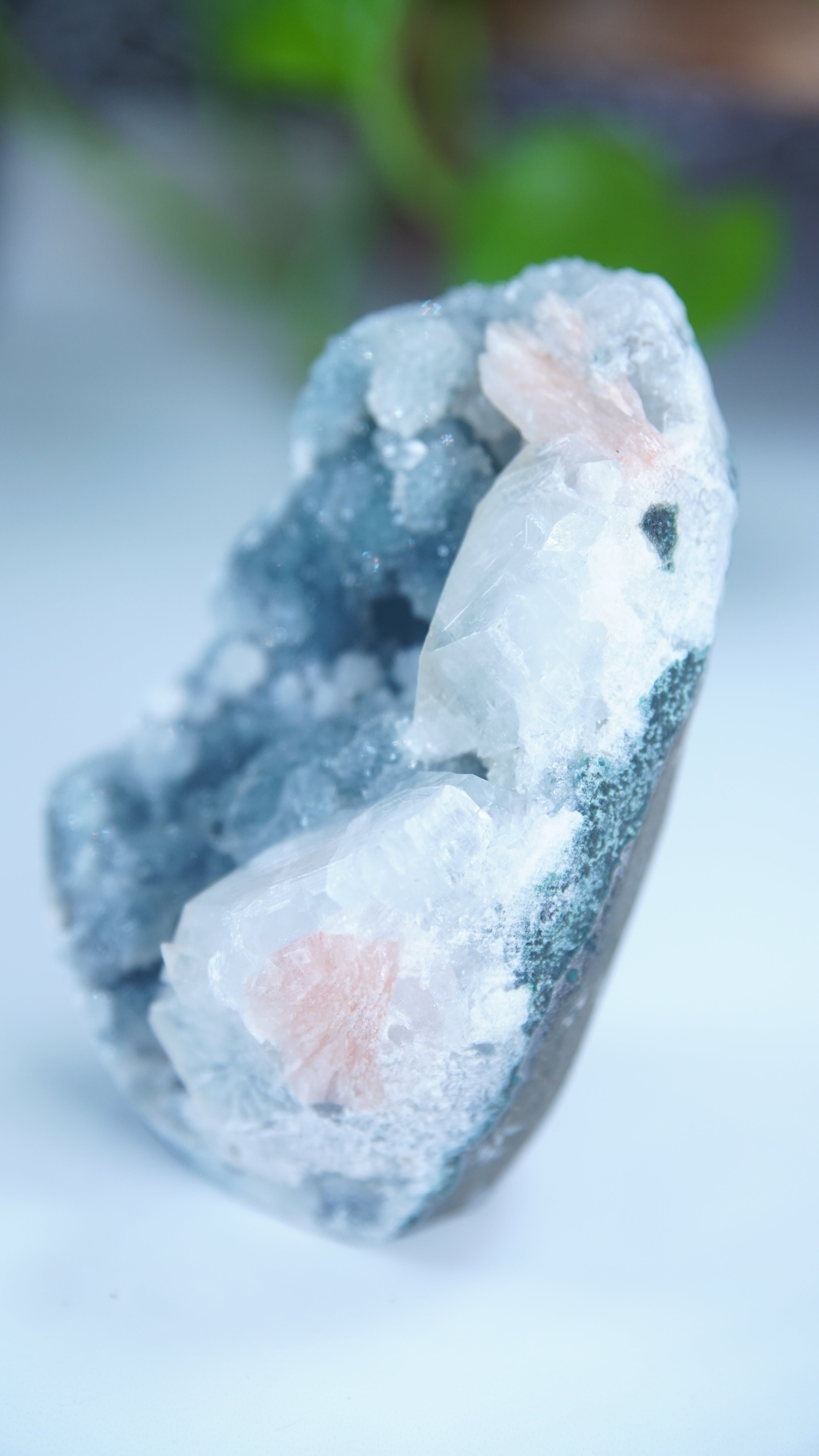 Diamond Apophyllite Blue Chalcedony Sugar Druzy Cluster | High Quality Diamond Apophyllite | US Seller