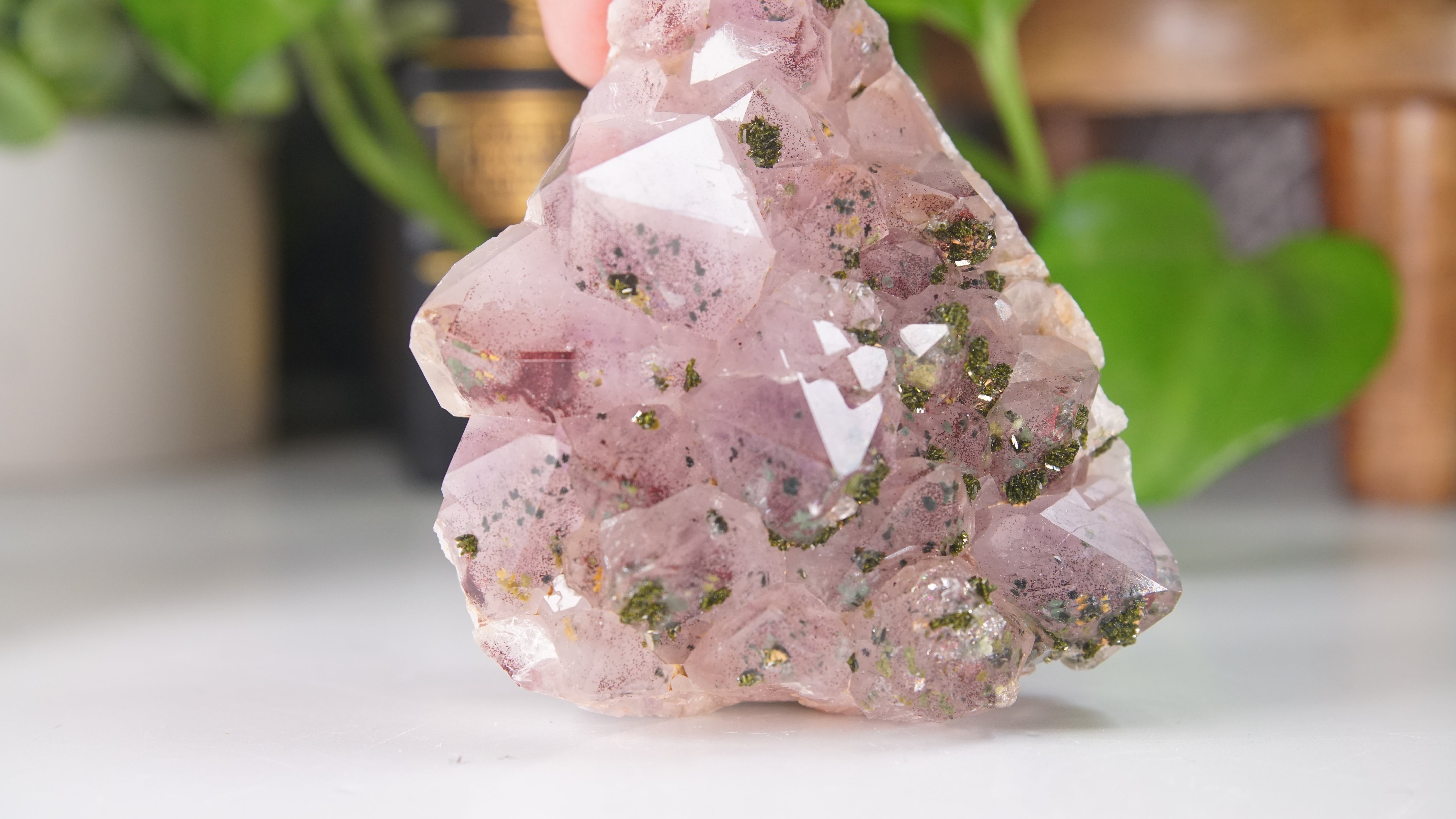 Amethyst Super Seven Chinese Garden Quartz Epidote Cluster