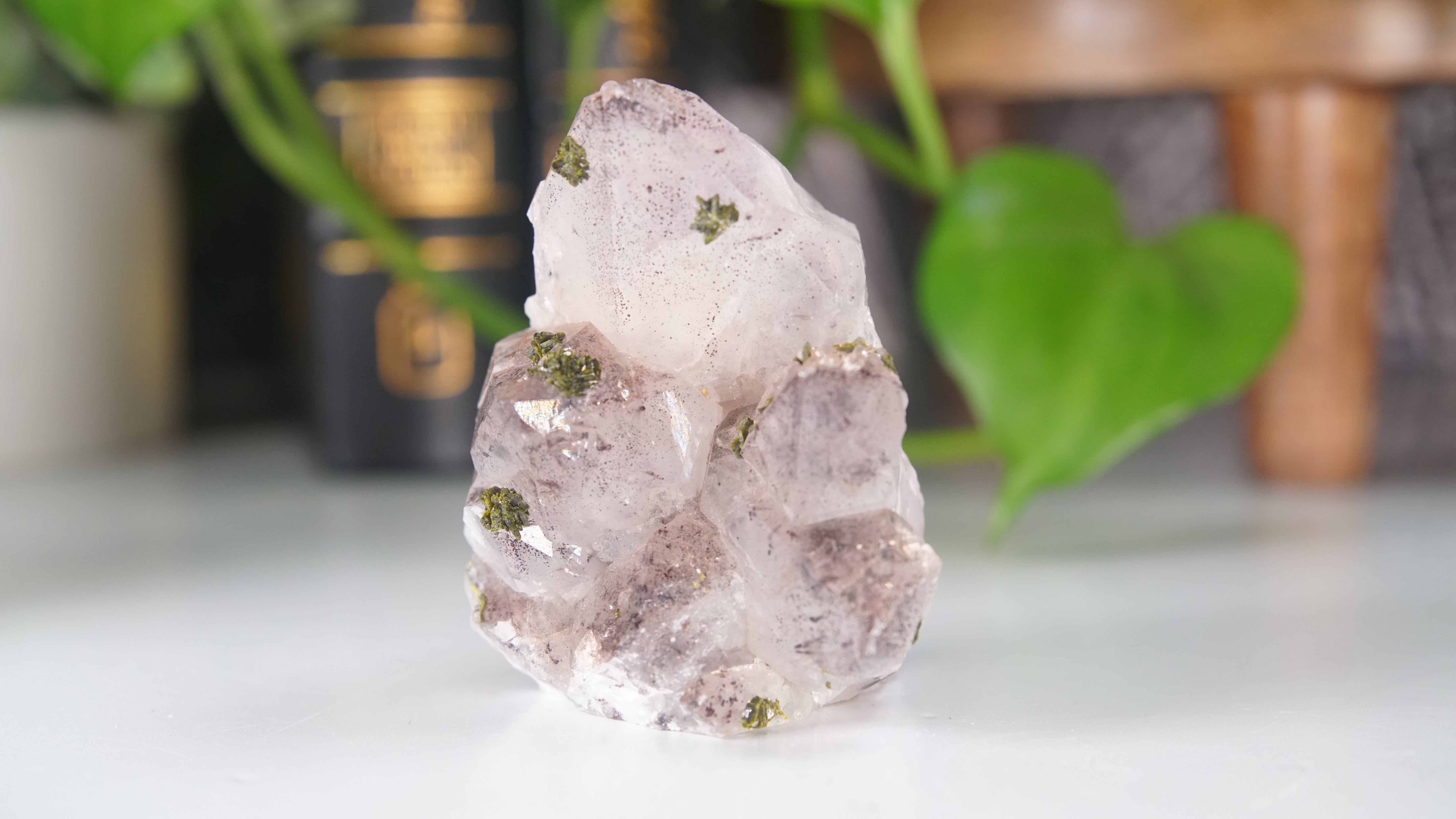 Amethyst Cluster with Epidote | Chinese Garden Quartz