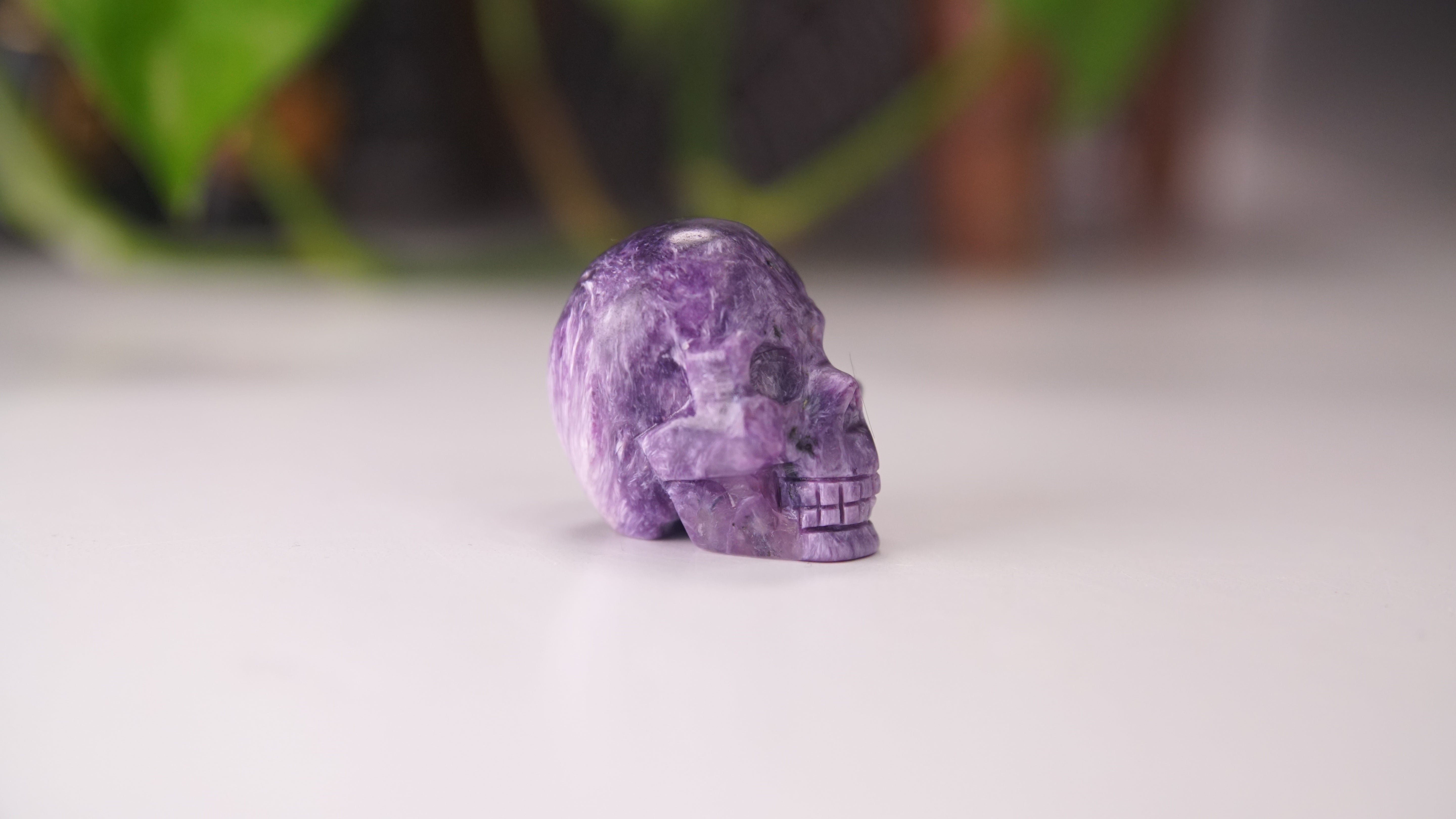 High Quality Charoite Crystal Carving (U)