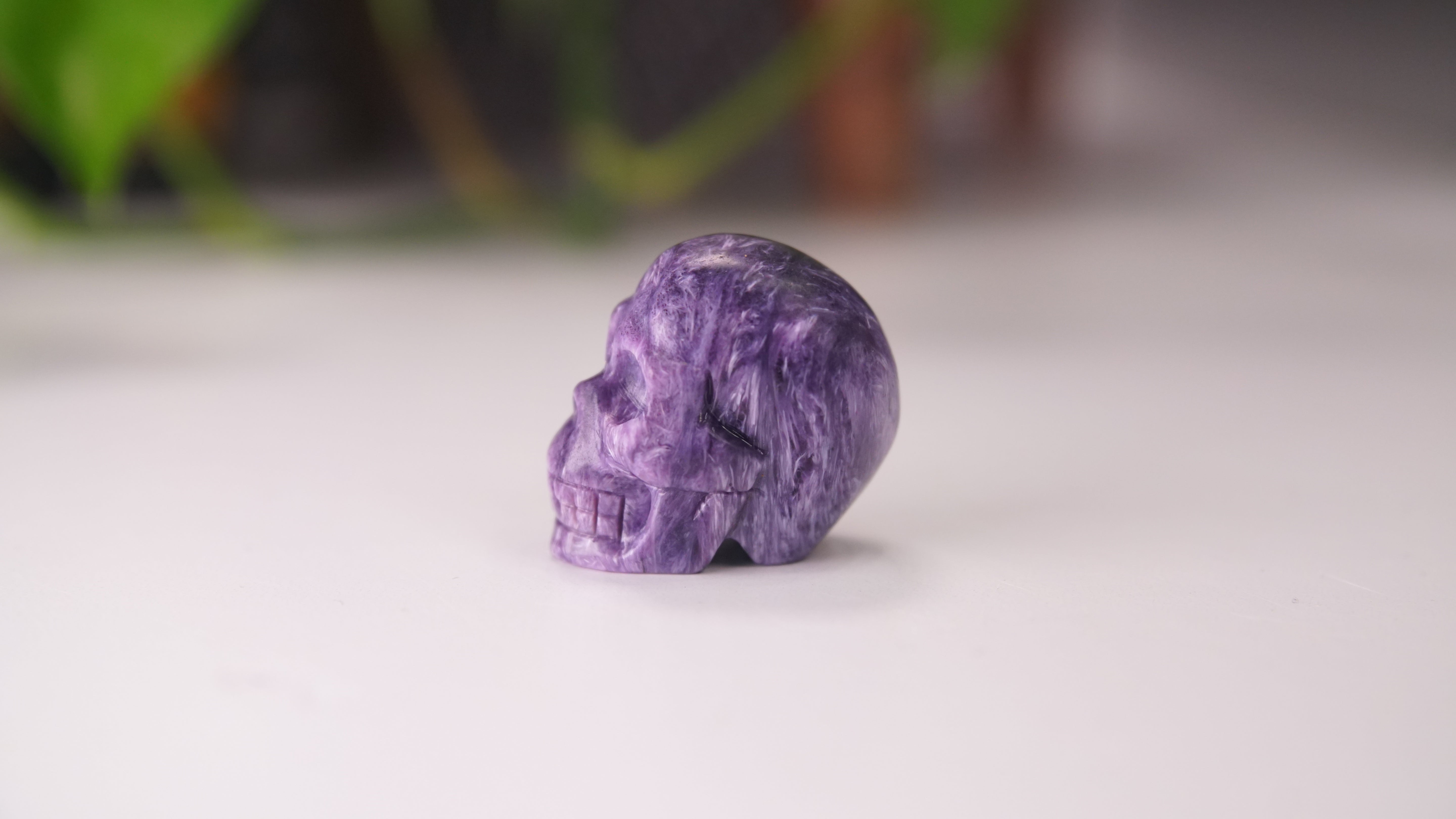 High Quality Charoite Crystal Carving (T)
