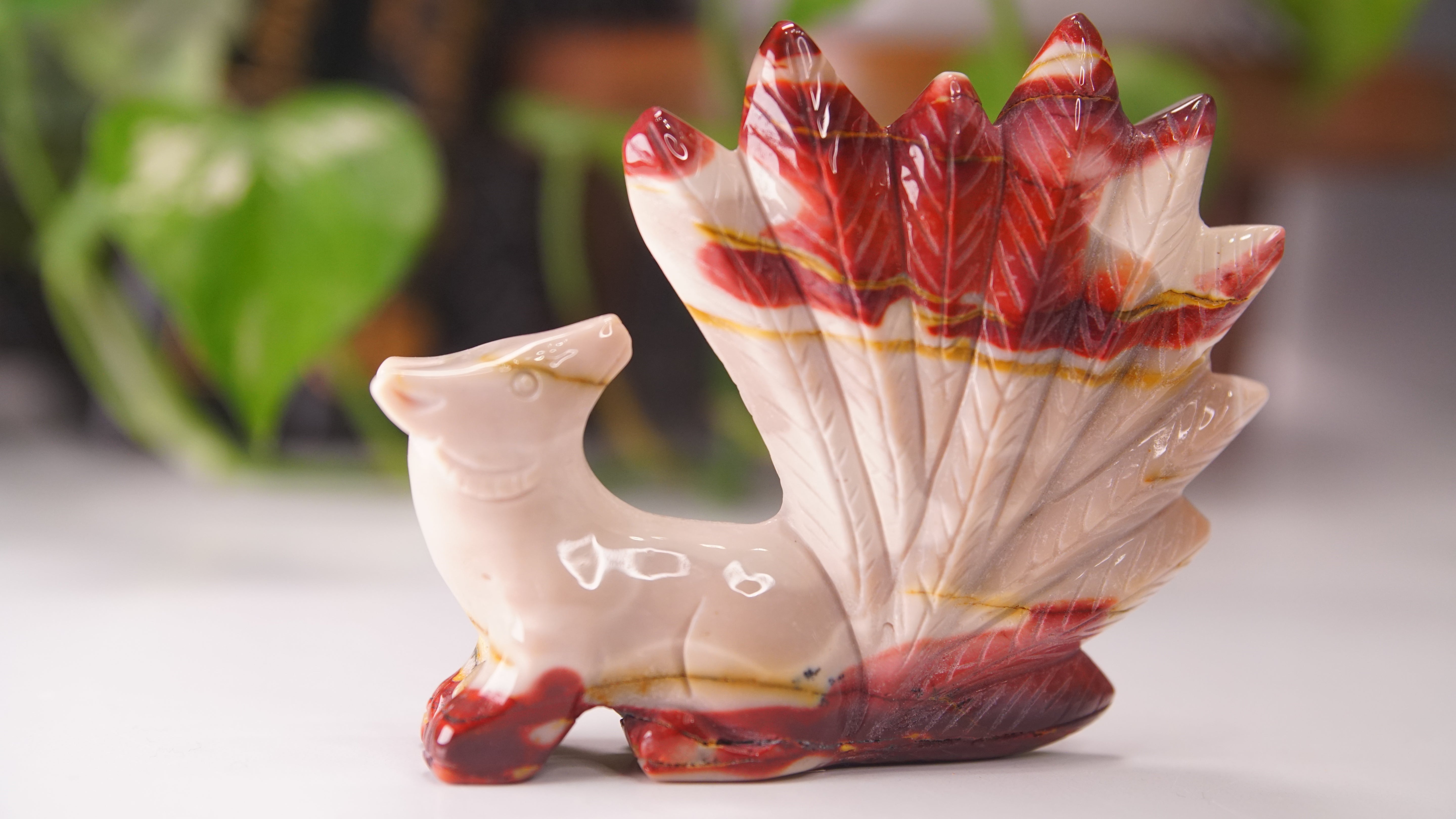 Mookaite Hand Carved Fox Carving