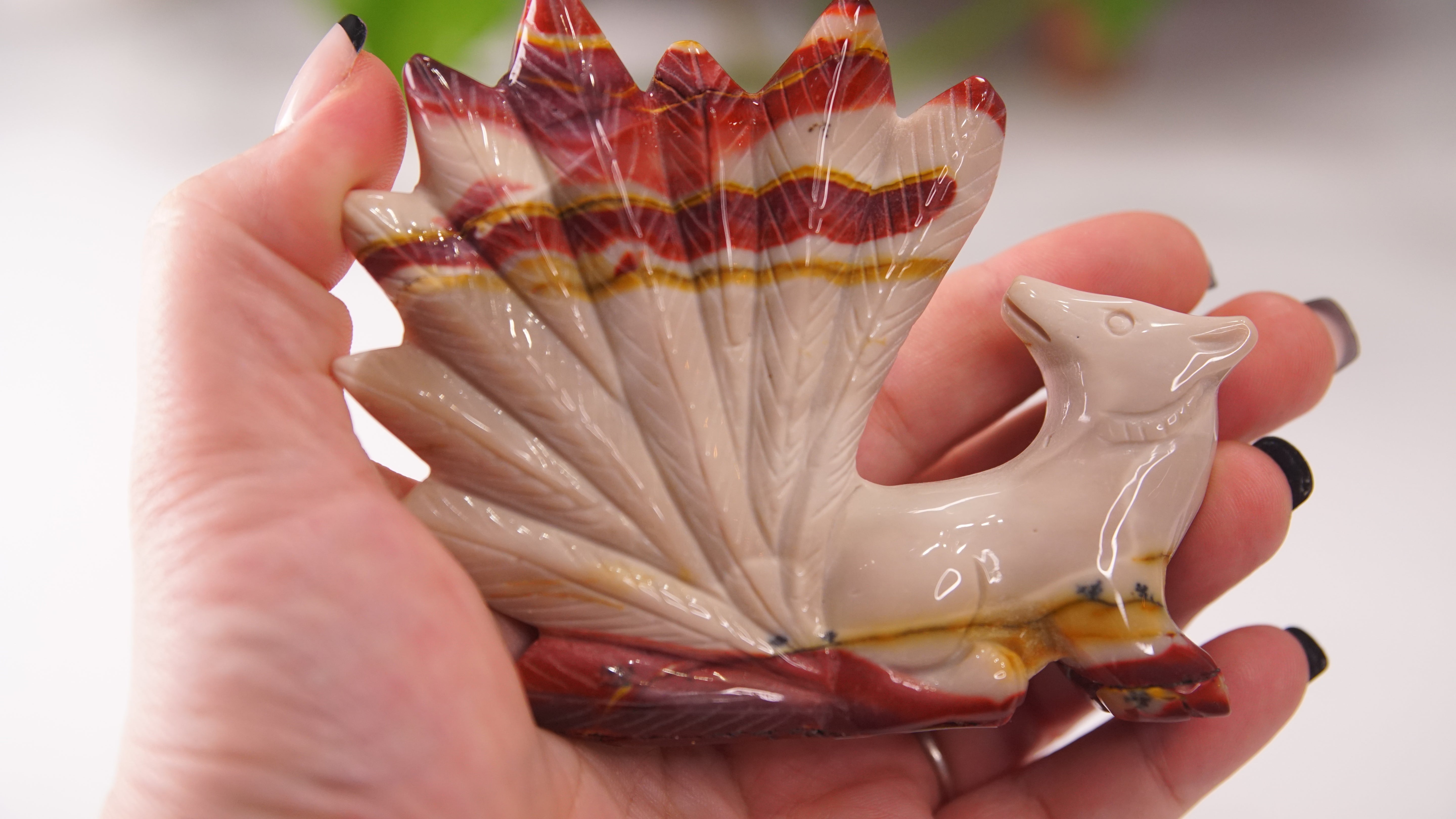 Mookaite Hand Carved Fox Carving