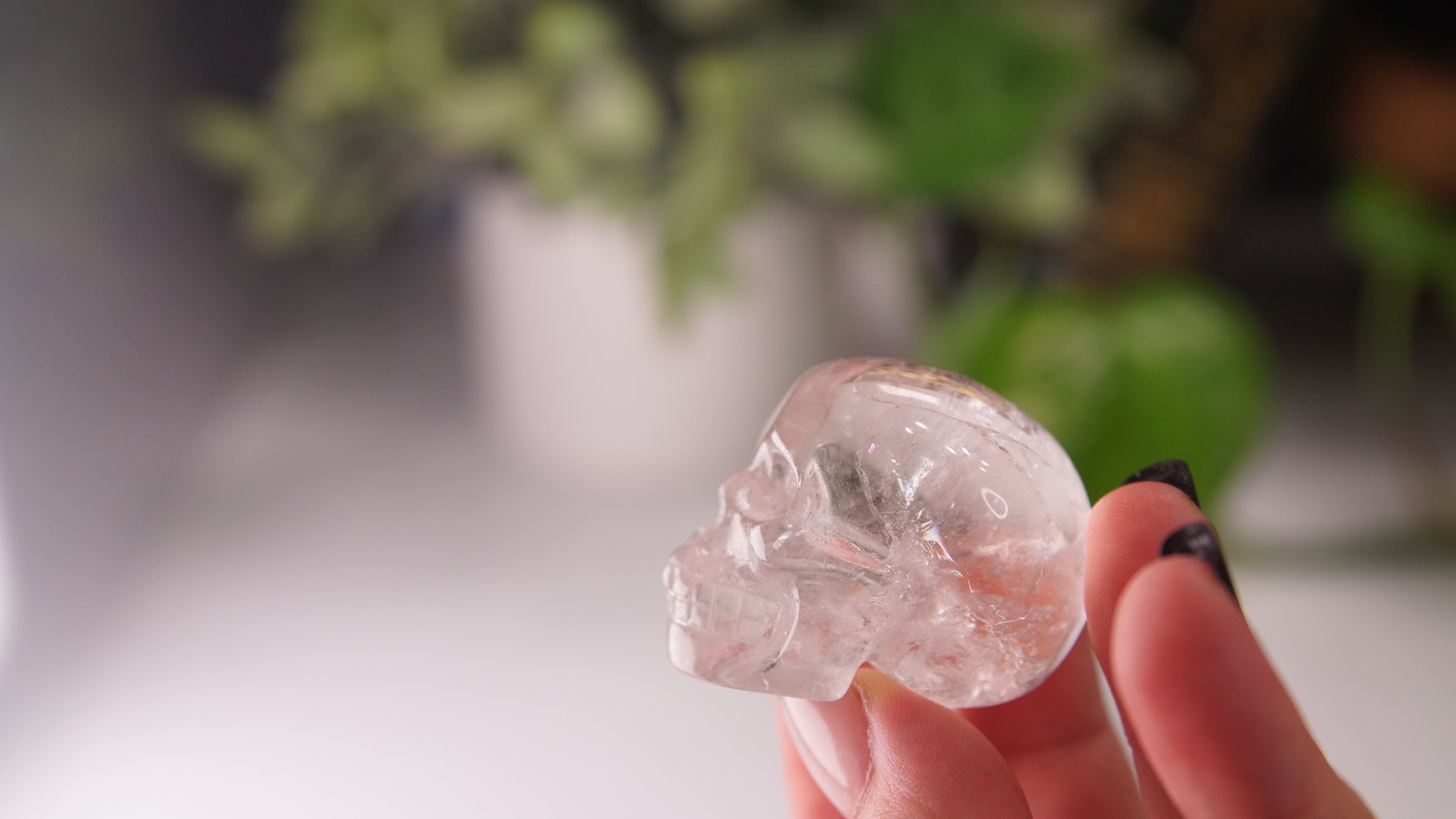High Quality Clear Quartz With Inclusions Crystal Carving