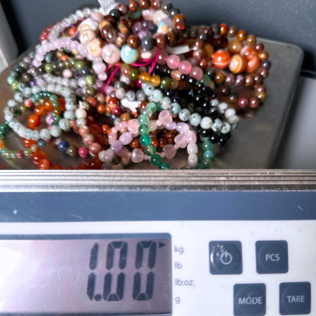 1 Kilo Bracelets Wholesale Mystery Crystals - Free Shipping - Randomly Selected - Start Your Crystal Business