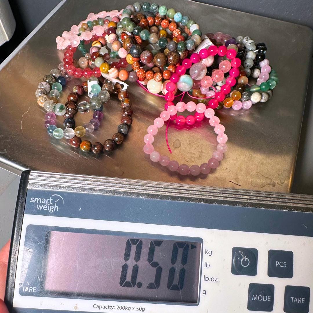 1 Kilo Bracelets Wholesale Mystery Crystals - Free Shipping - Randomly Selected - Start Your Crystal Business