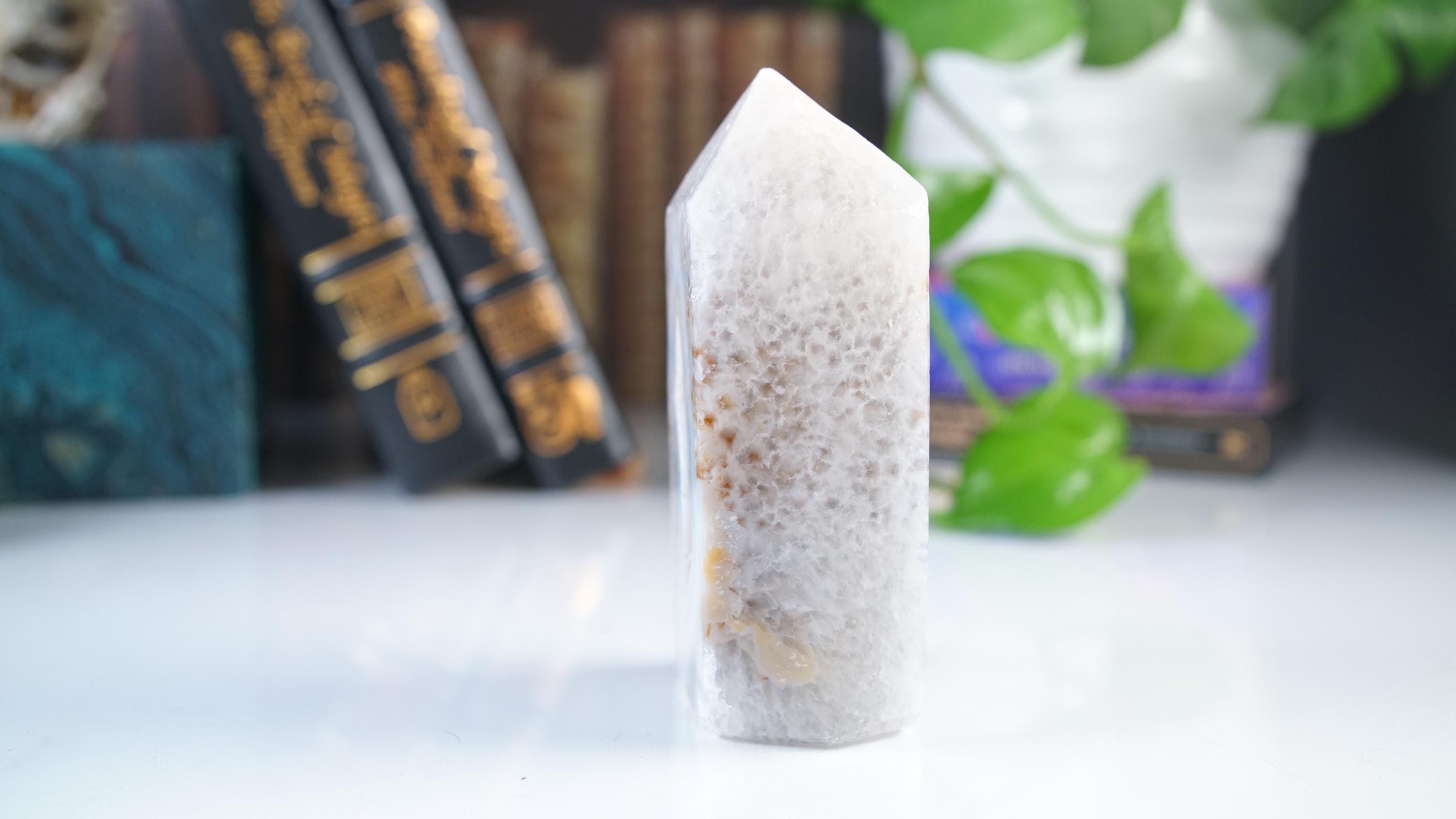 DRUZY Agate Large Tower | Quartz Stone Stunning Statement Piece Home Decor High Quality Large Crystal Reiki Energy Calm Balance