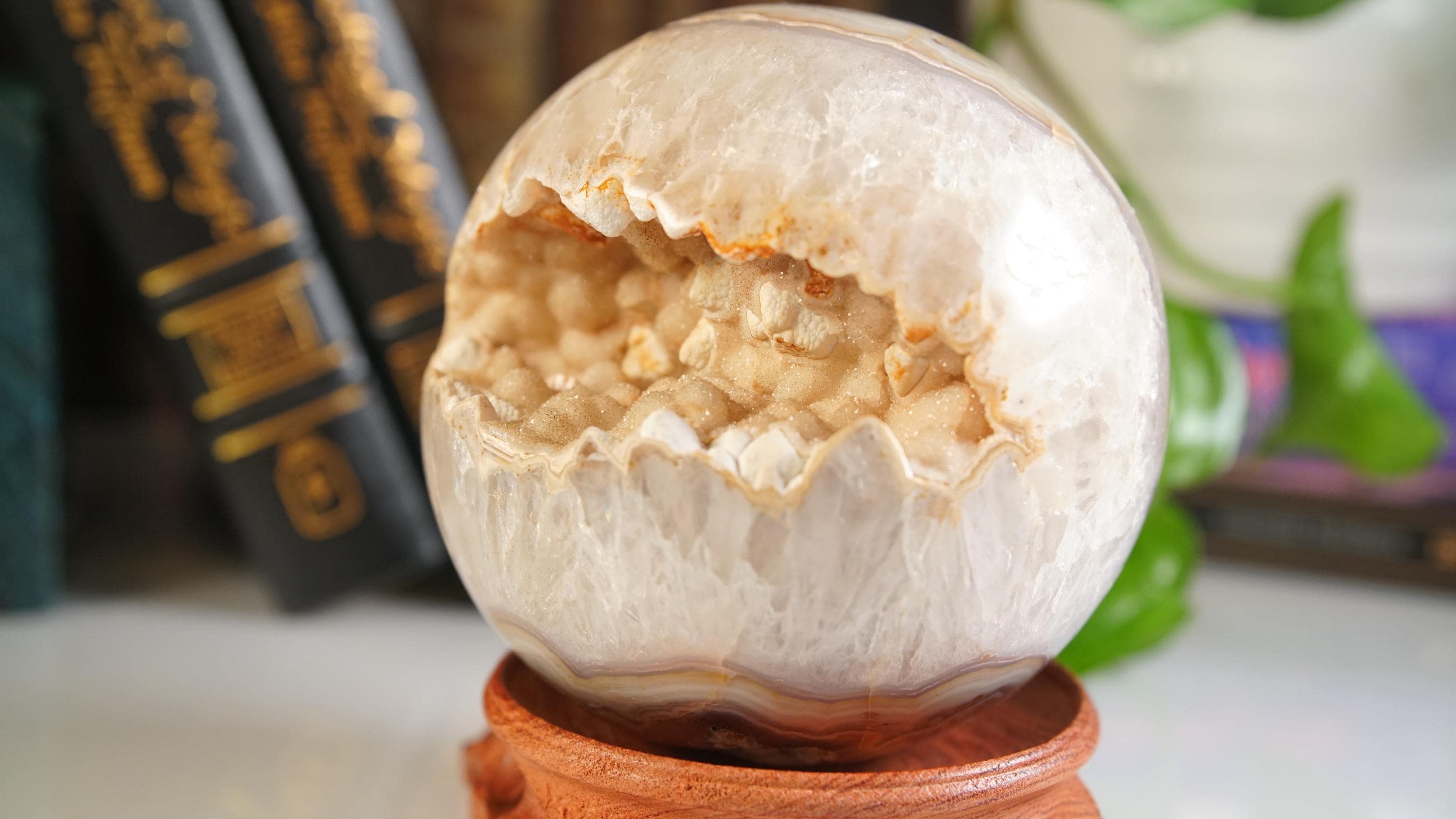 XL DRUZY Agate Large Sphere | Quartz Stone Stunning Statement Piece Home Decor High Quality Large Crystal Reiki Energy Calm Balance