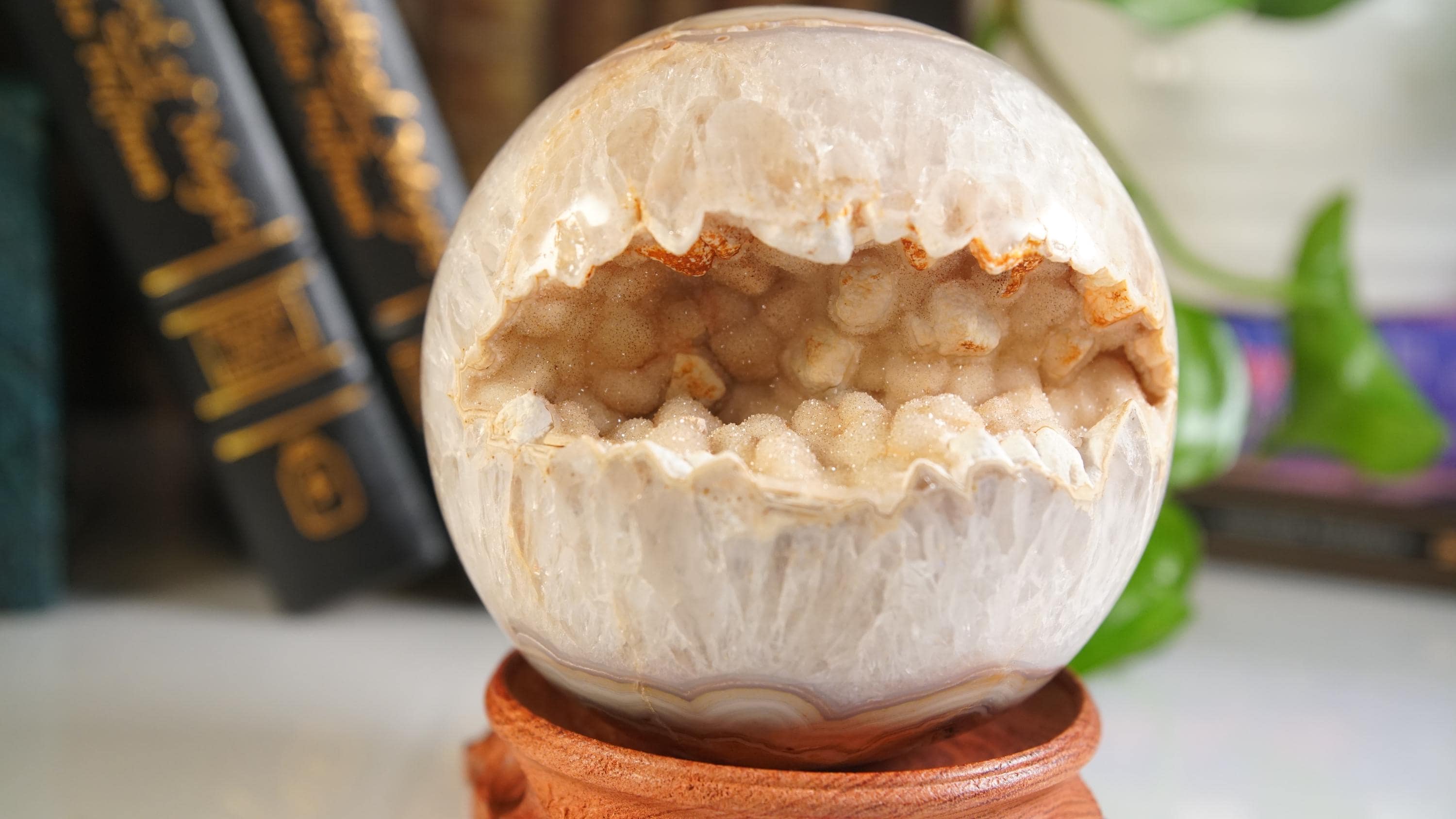 XL DRUZY Agate Large Sphere | Quartz Stone Stunning Statement Piece Home Decor High Quality Large Crystal Reiki Energy Calm Balance