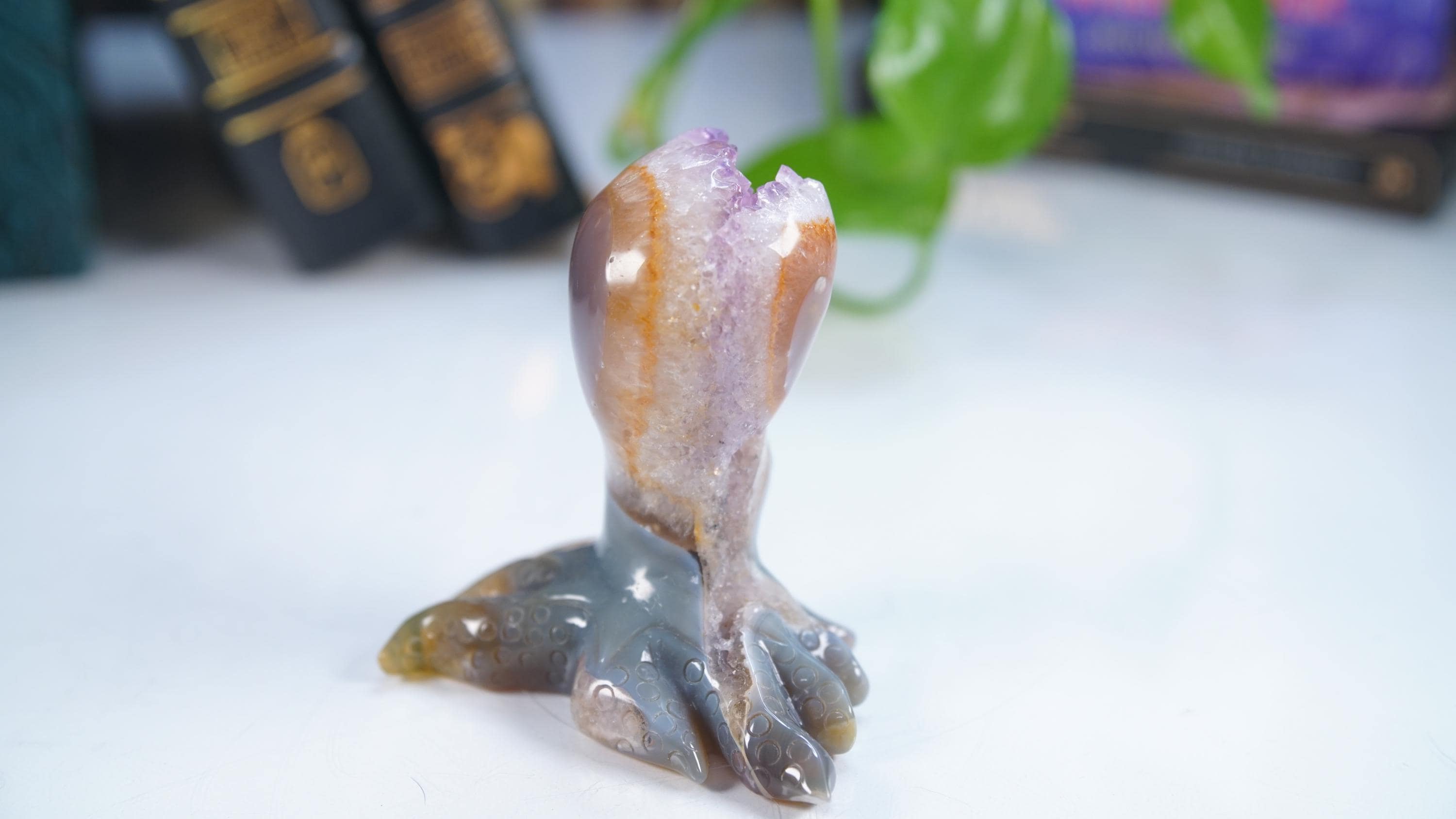 Druzy Agate Octopus Crystal Penguin Carving Geode Statement Piece