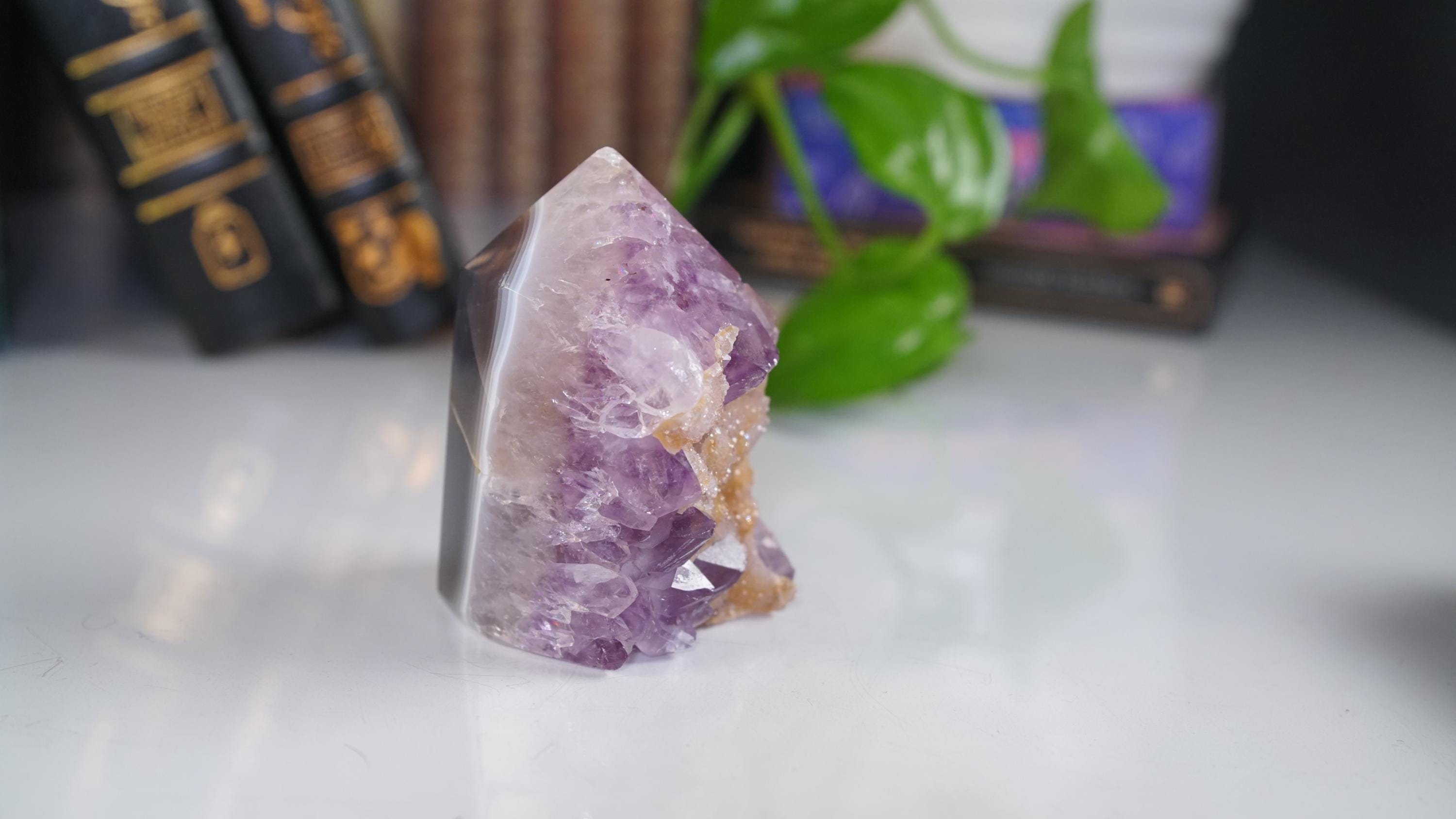 DRUZY Sugar Agate Amethyst Large Tower | Quartz Stone Stunning Statement Piece Home Decor High Quality