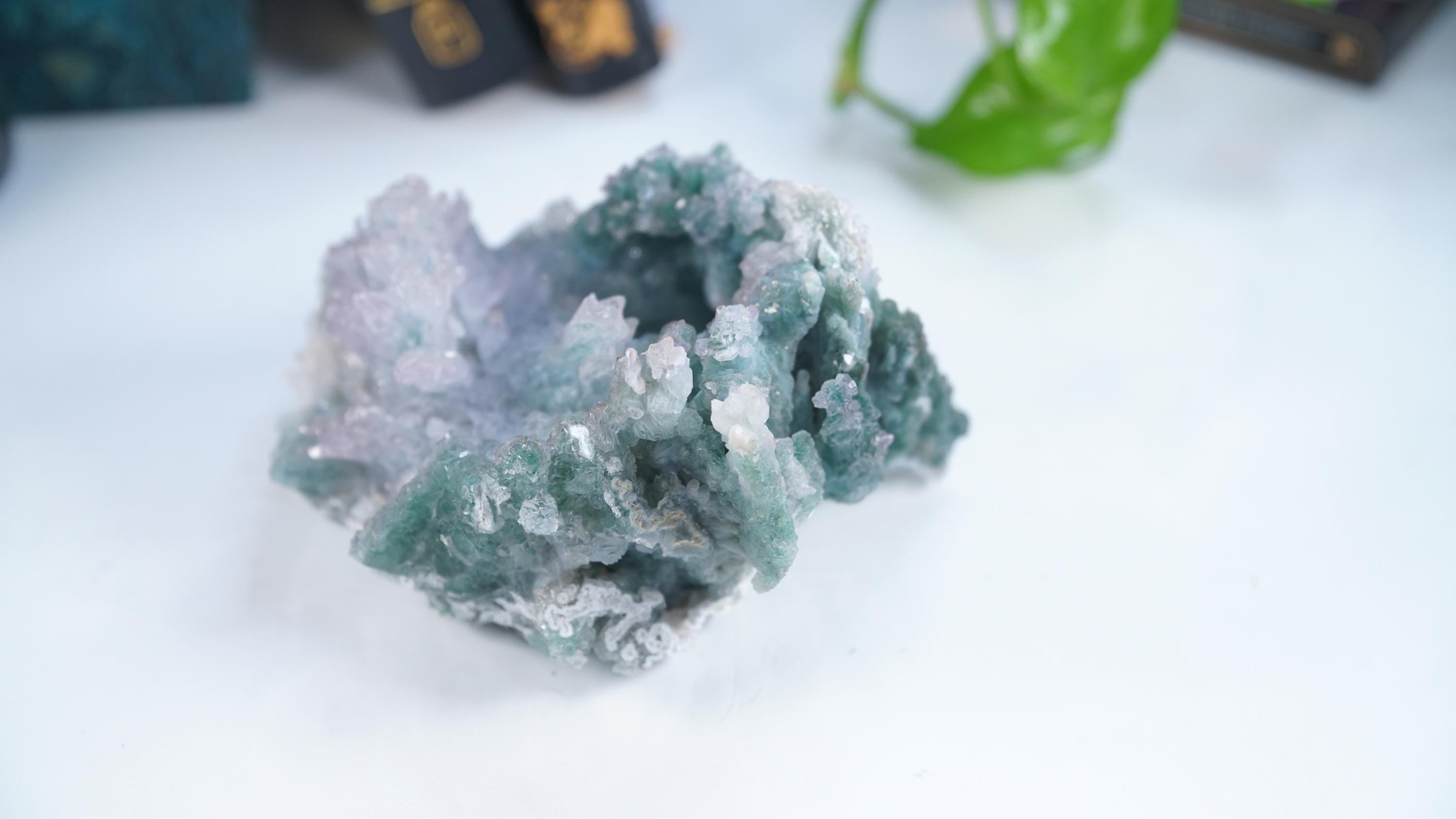 Amethyst Flower Cluster Crystal With Stand, Energy Healing Amethyst, Reiki Crystal Feng Shui Altar Home Decor Office