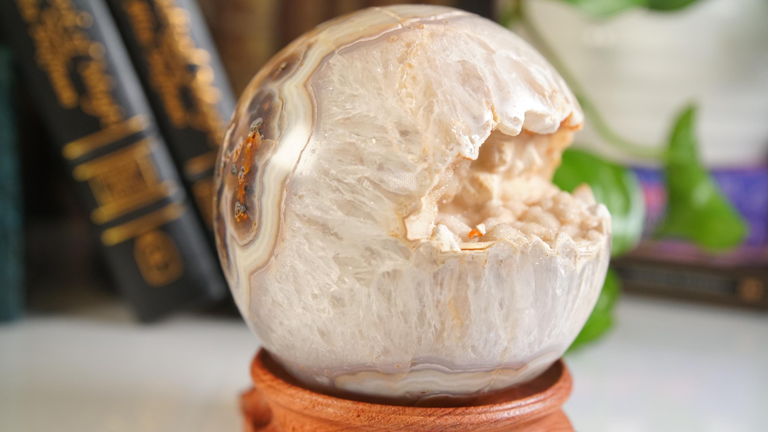 XL DRUZY Agate Large Sphere | Quartz Stone Stunning Statement Piece Home Decor High Quality Large Crystal Reiki Energy Calm Balance