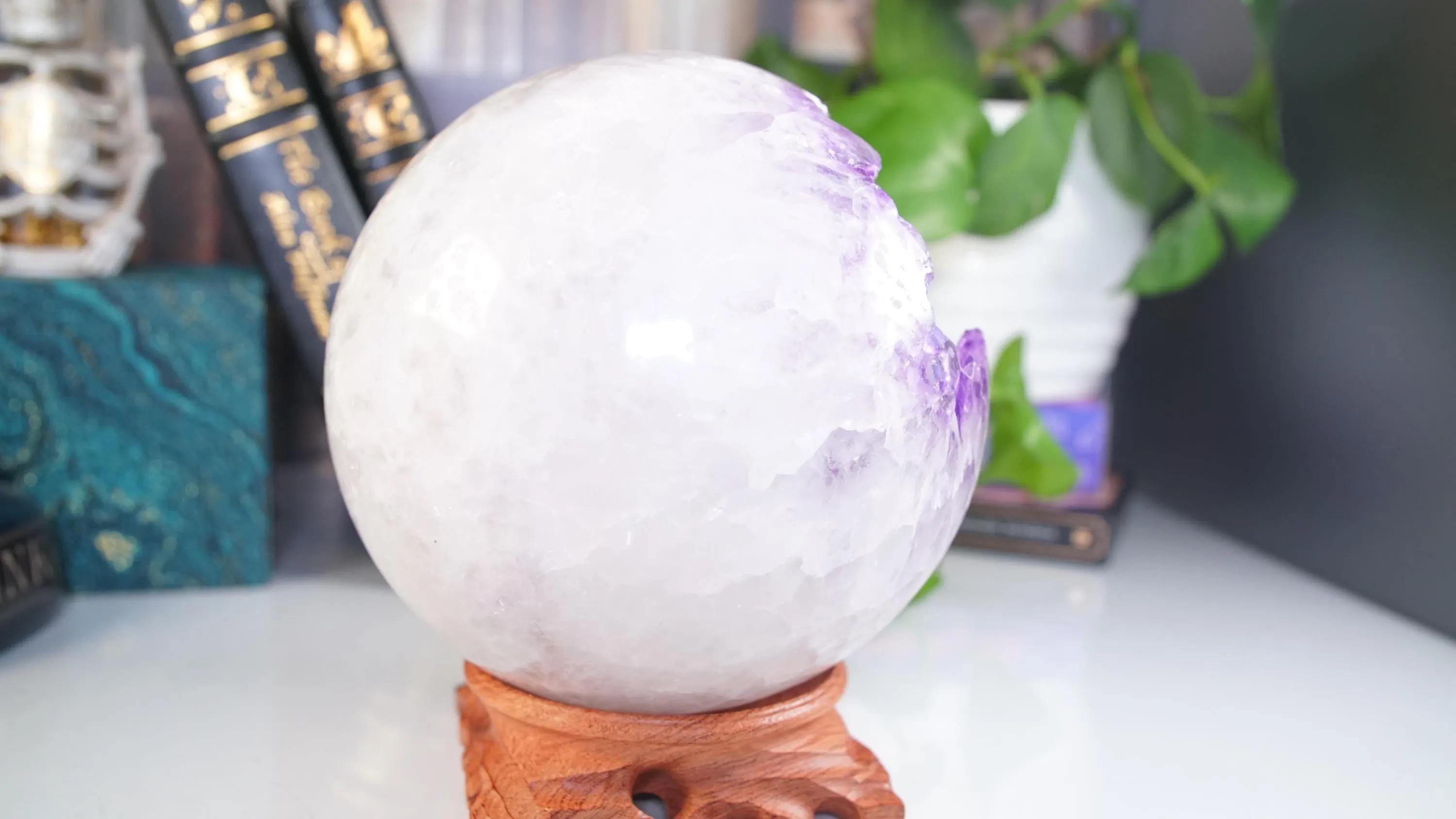 XL Druzy Phantom Amethyst Sphere | US Seller | Agate Amethyst Quartz