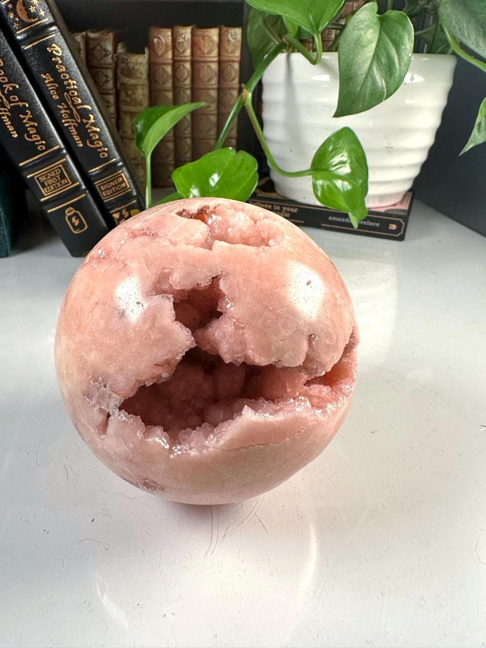 Druzy Pink Amethyst Agate Crystal Sphere, Healing Sphere, Crystal Sphere, Chakra Healing, Reiki Healing Altar Calm Trust Grace