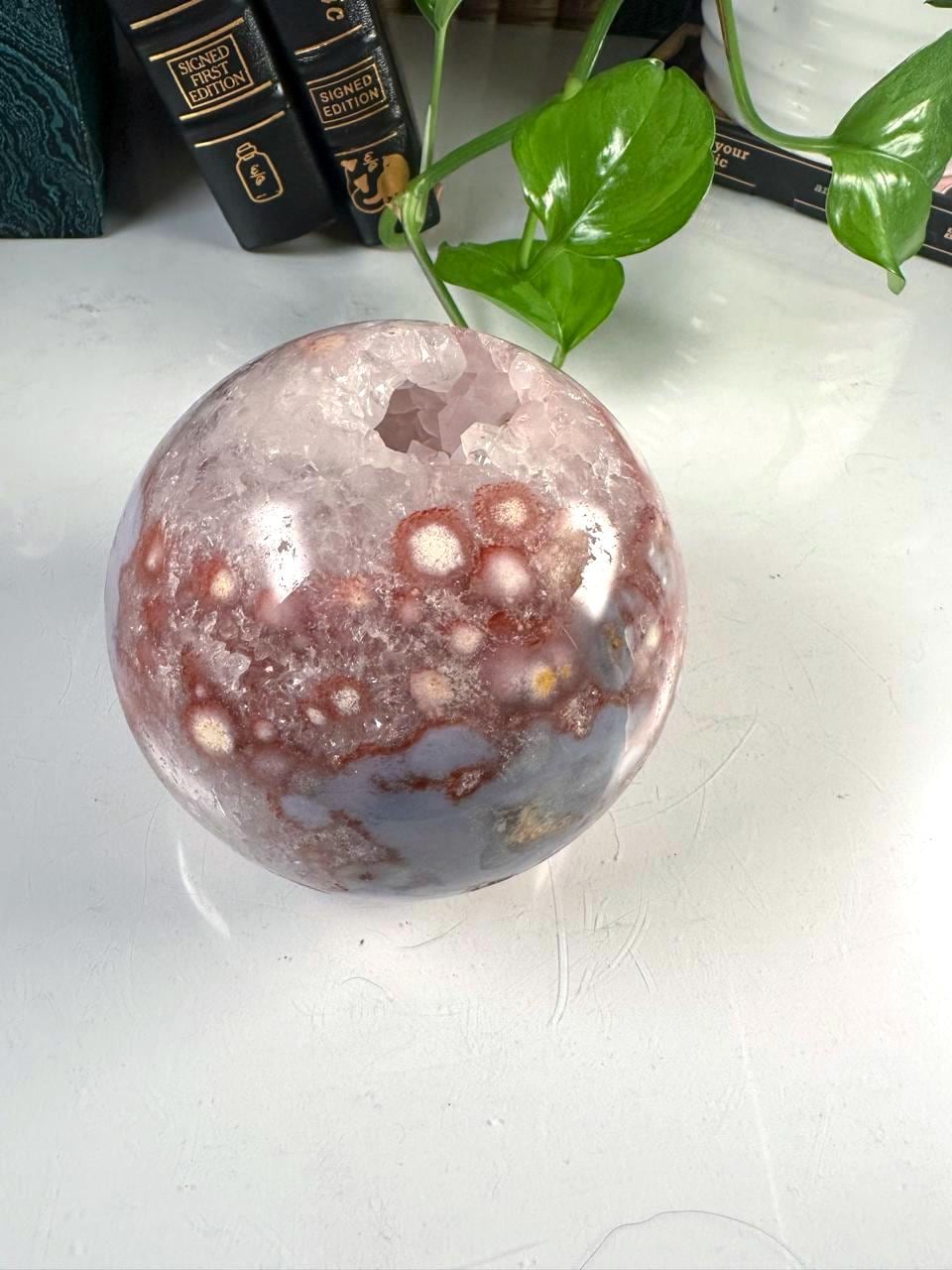 Druzy Pink Amethyst Agate Crystal Sphere, Healing Sphere, Crystal Sphere, Chakra Healing, Reiki Healing Altar Calm Trust Grace
