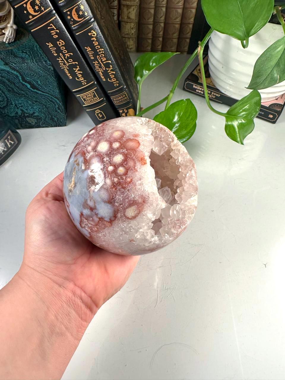 Druzy Pink Amethyst Agate Crystal Sphere, Healing Sphere, Crystal Sphere, Chakra Healing, Reiki Healing Altar Calm Trust Grace