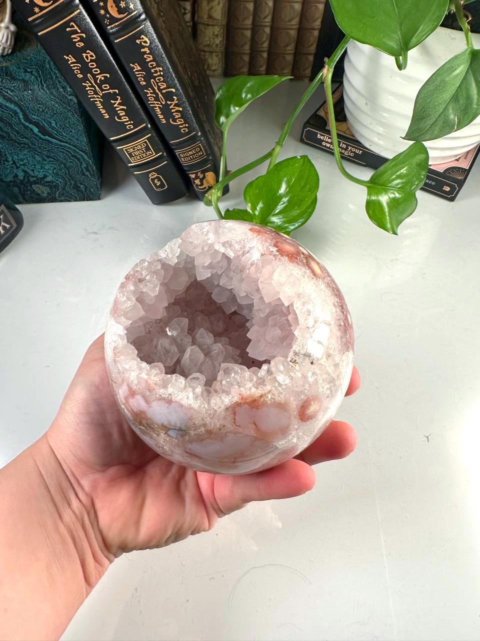Druzy Pink Amethyst Agate Crystal Sphere, Healing Sphere, Crystal Sphere, Chakra Healing, Reiki Healing Altar Calm Trust Grace
