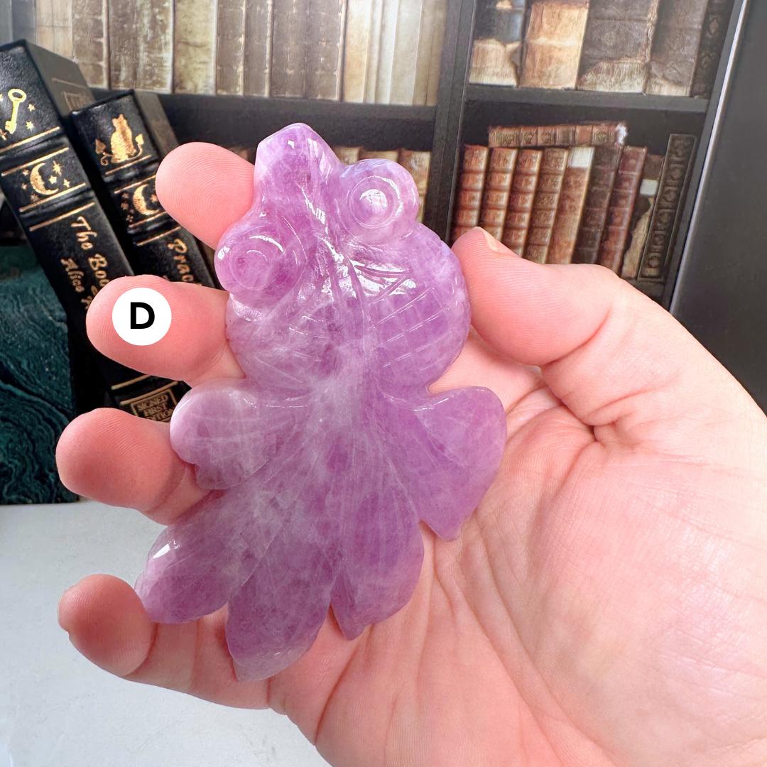 Kunzite Goldfish Carving Koi Fish | US Seller | Healing Crystal Energy Reiki Altar