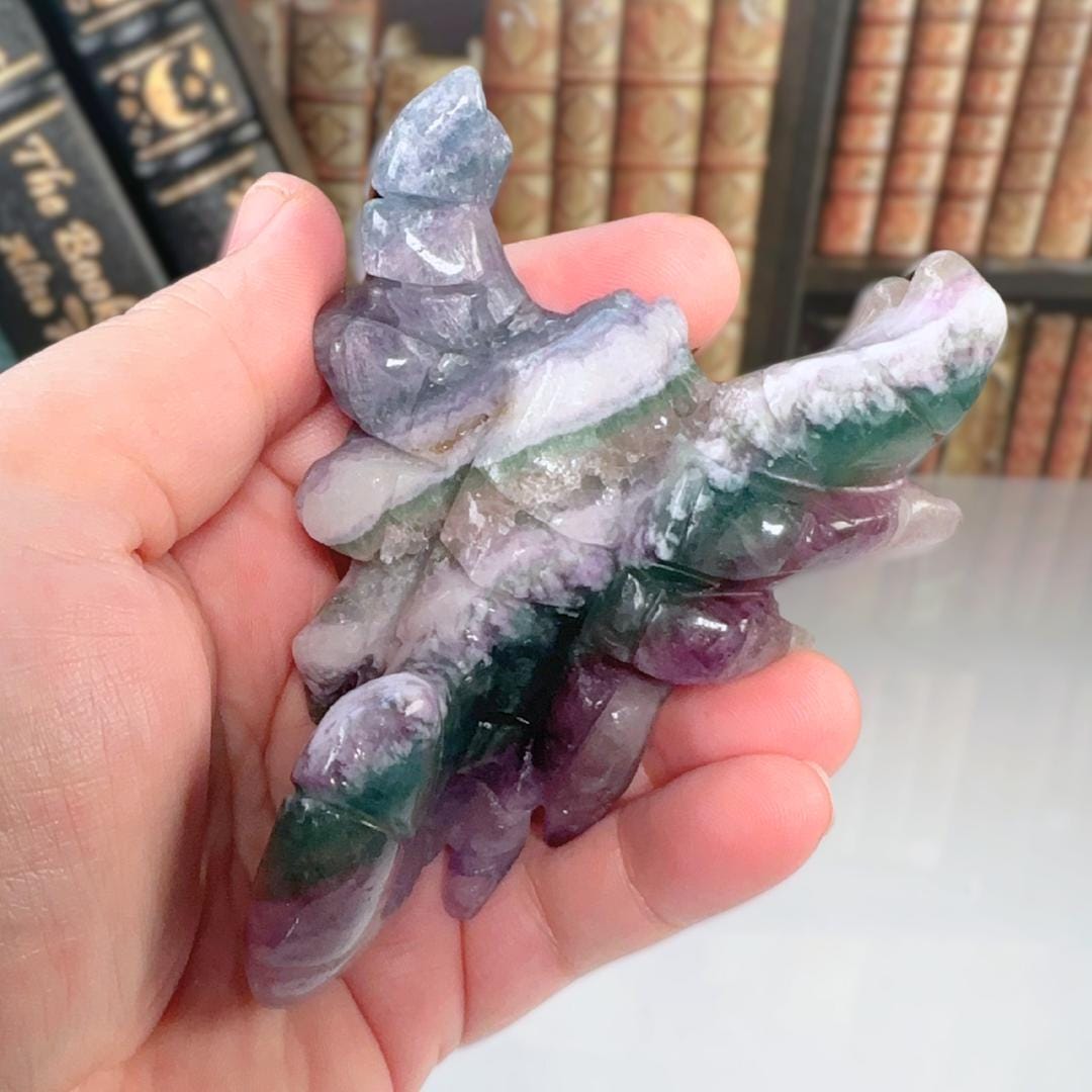 Rainbow Fluorite Scorpions | Beautiful Fluorite | Cleansing Chakras Altar Stability Concentration Healing | US Seller