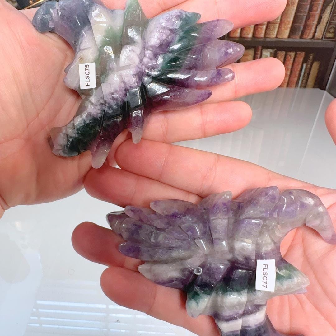 Rainbow Fluorite Scorpions | Beautiful Fluorite | Cleansing Chakras Altar Stability Concentration Healing | US Seller