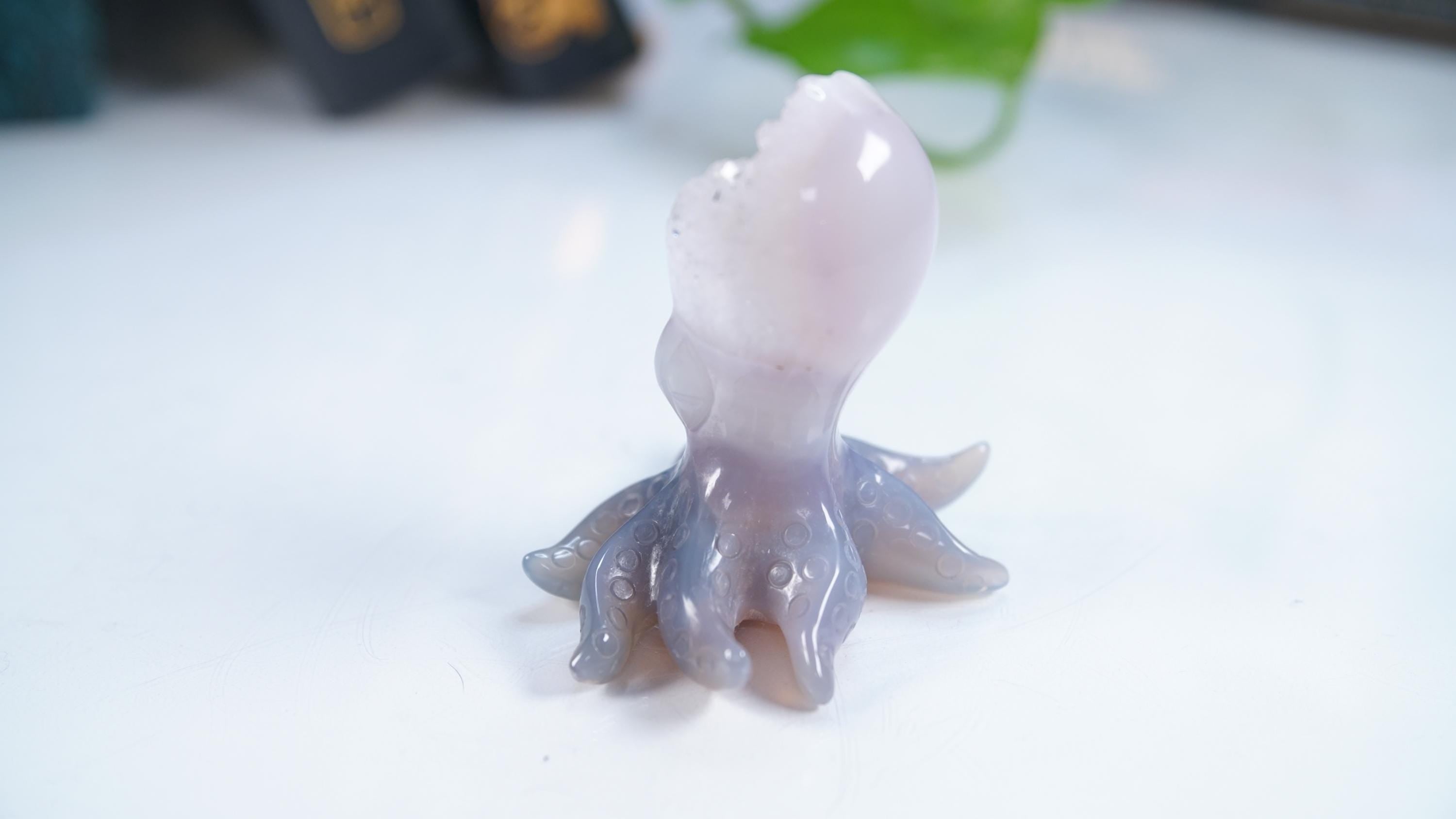Druzy Agate Octopus Crystal Penguin Carving Geode Statement Piece
