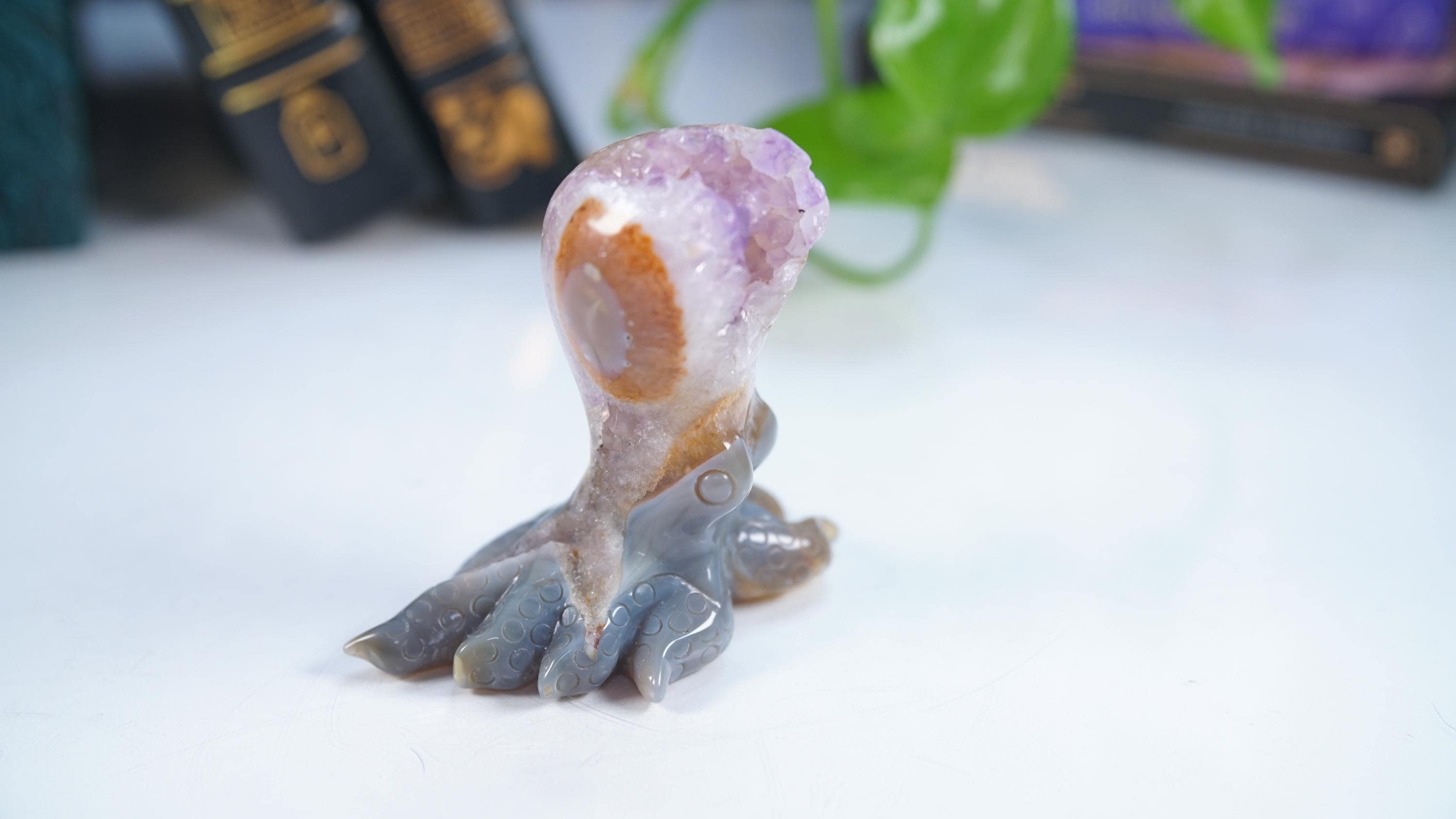 Druzy Agate Octopus Crystal Penguin Carving Geode Statement Piece