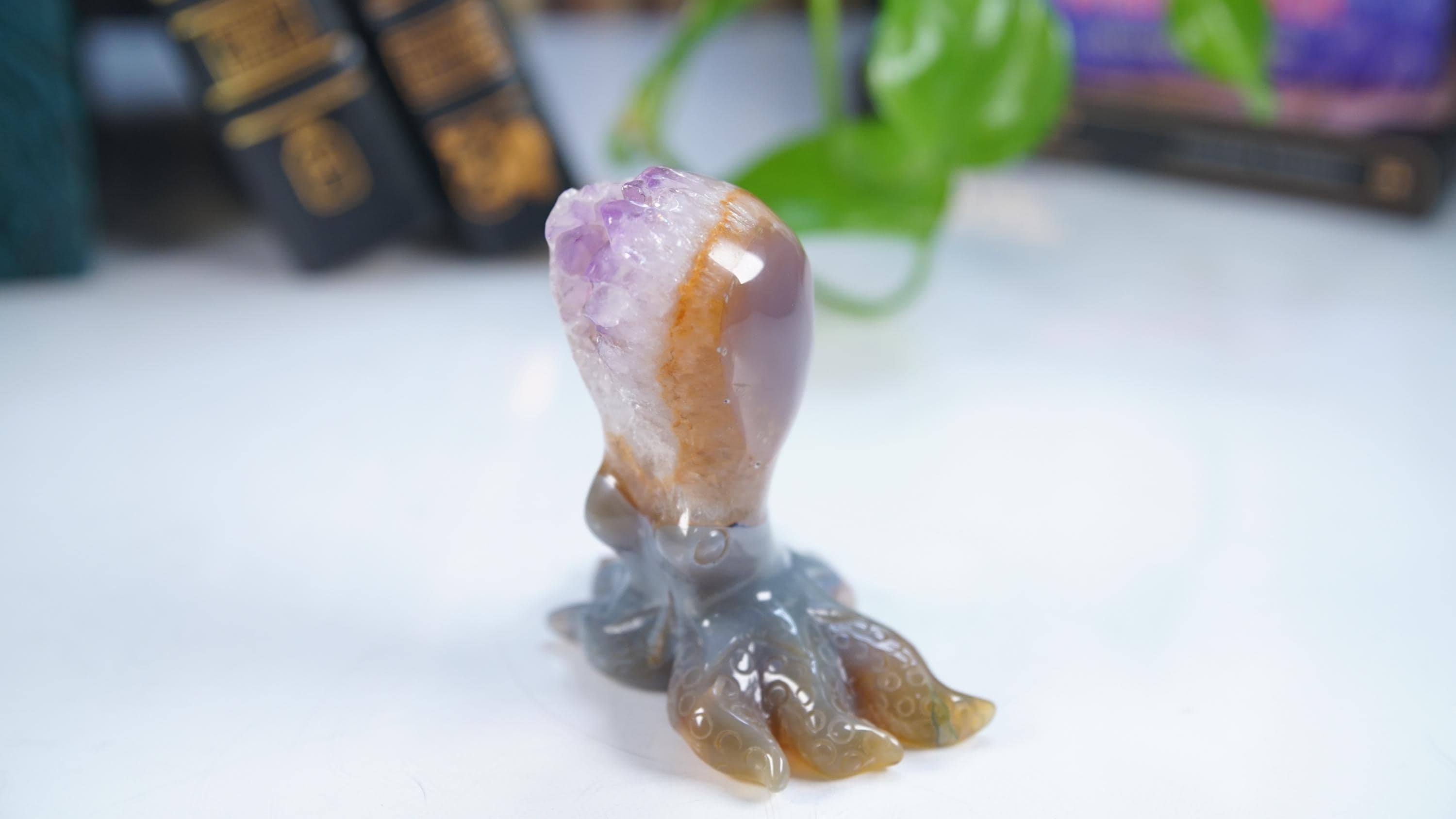 Druzy Agate Octopus Crystal Penguin Carving Geode Statement Piece