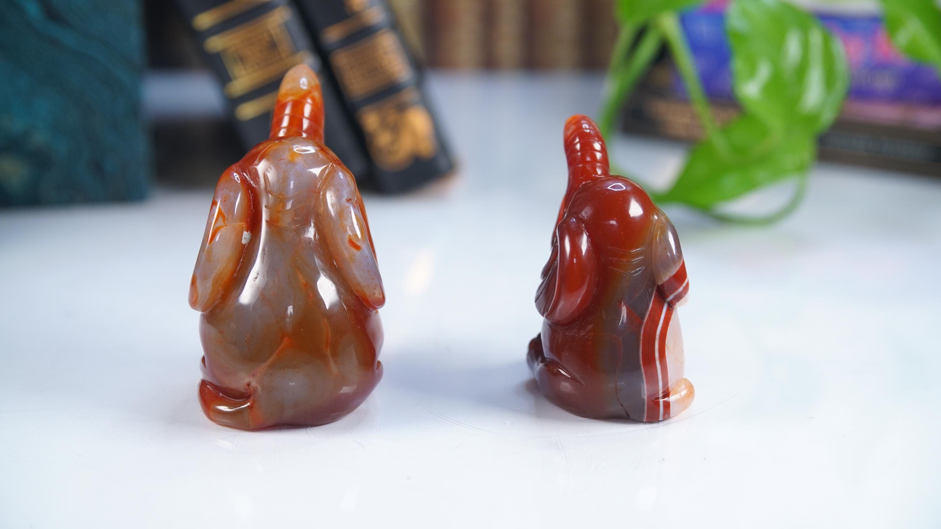 Red Carnelian Elephant Stone Carving Sculpture Healing Altar Reiki Feng Shui Altar