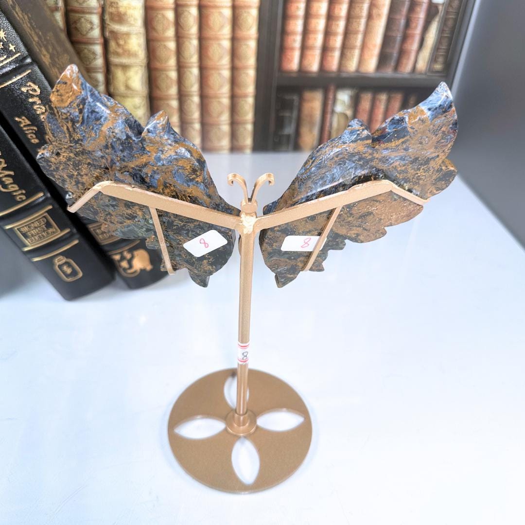 Pietersite Wings Crystal Hand Carved Sculpture Altar Reiki Energy Healing Feng Shui Gift For Him Her