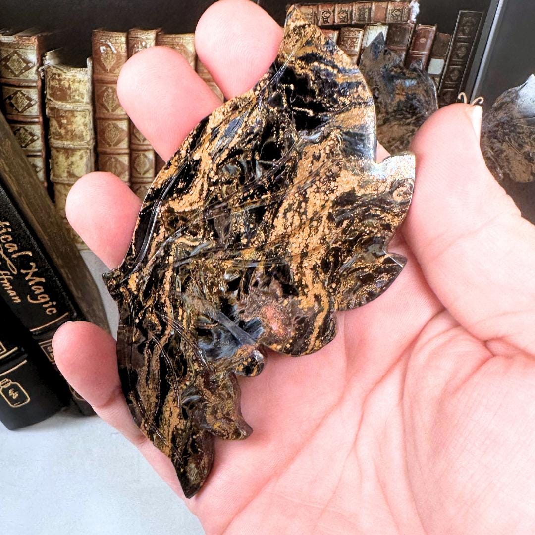 Pietersite Wings Crystal Hand Carved Sculpture Altar Reiki Energy Healing Feng Shui Gift For Him Her