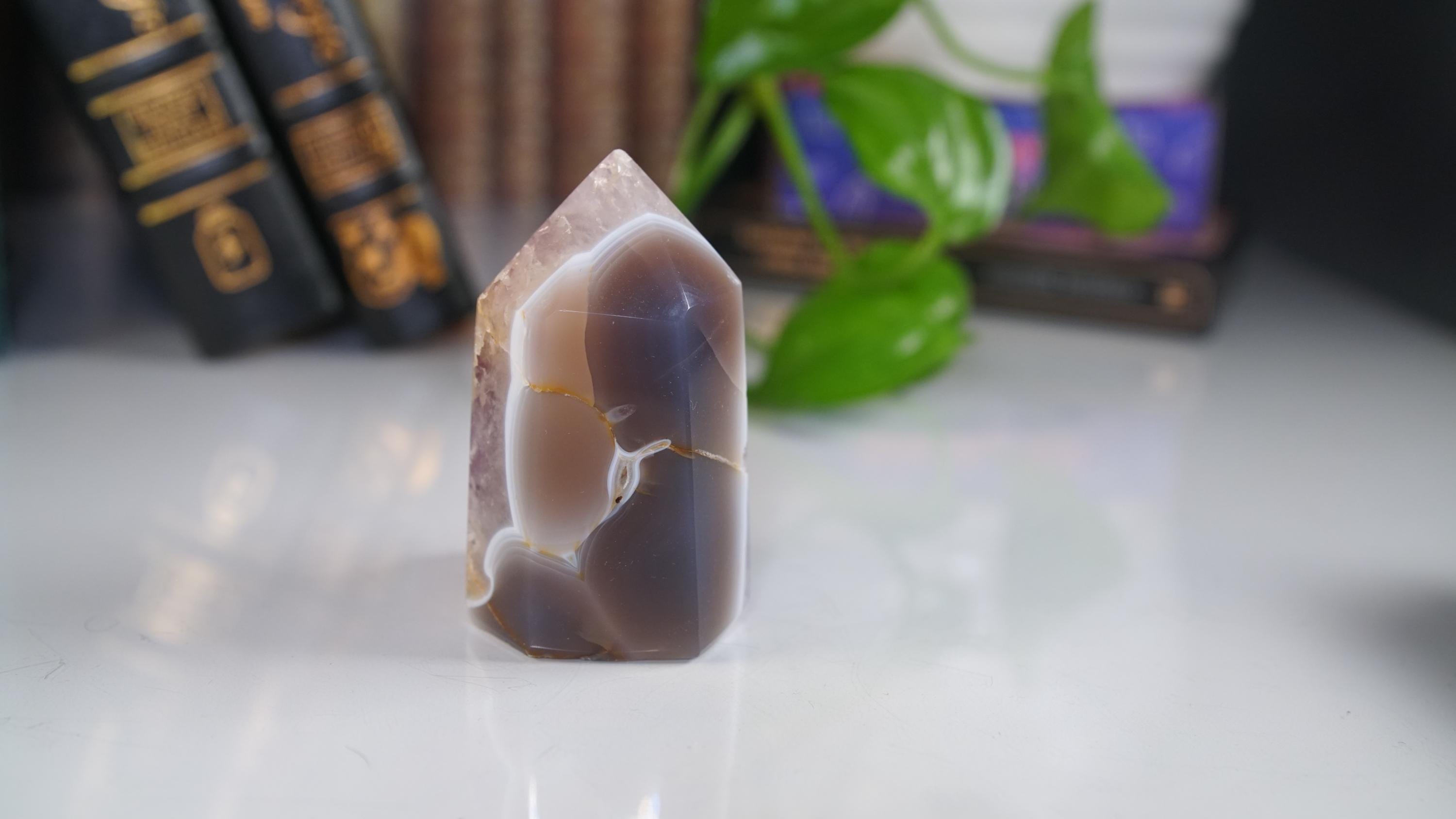 DRUZY Sugar Agate Amethyst Large Tower | Quartz Stone Stunning Statement Piece Home Decor High Quality