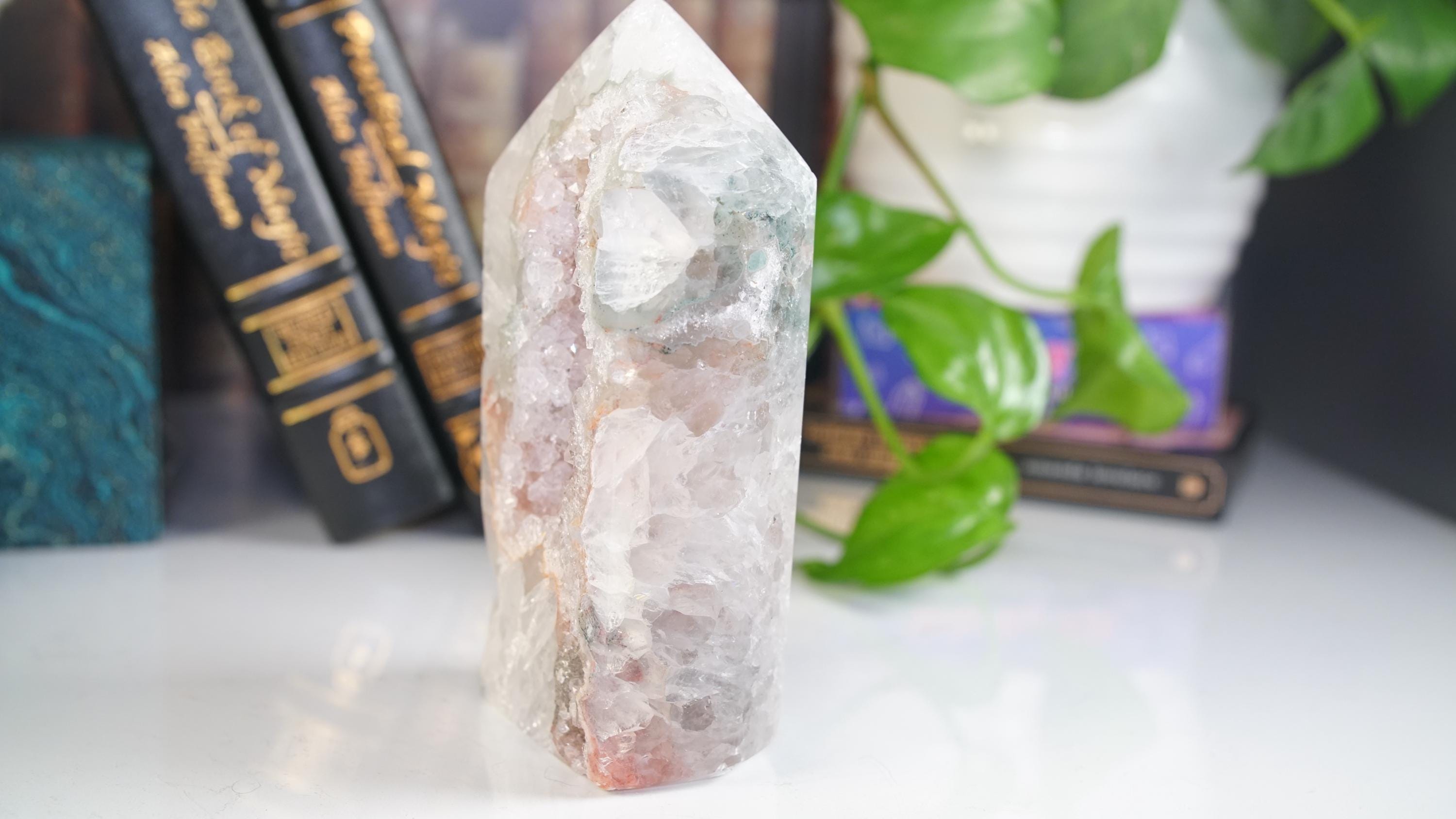Sugar Druzy Agate Amethyst Large Tower | Quartz Stone Stunning Statement Piece Home Decor High Quality