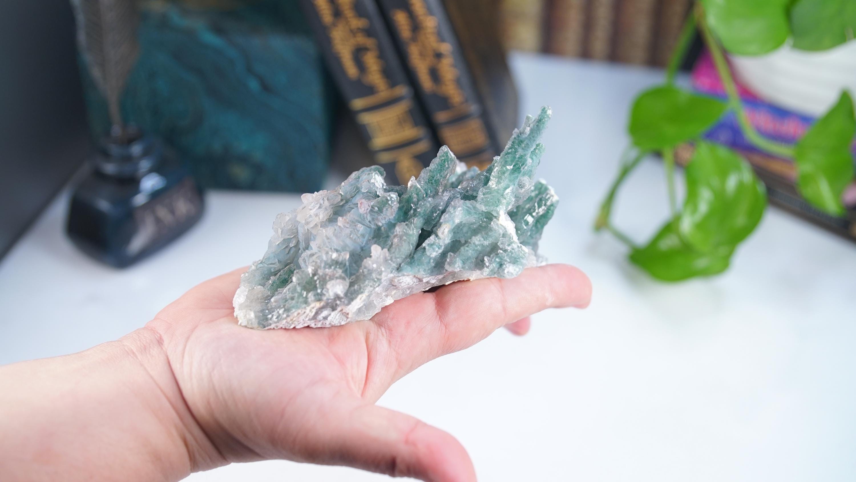 Amethyst Flower Cluster Crystal With Stand, Energy Healing Amethyst, Reiki Crystal Feng Shui Altar Home Decor Office