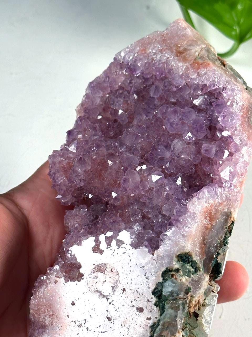 Druzy Pink Amethyst Jasper Agate Crystal Tower | US Seller | Chakra Healing, Reiki Healing Altar Calm Trust Grace