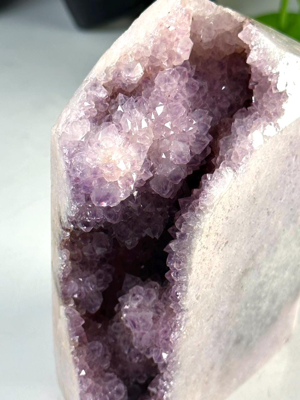 Druzy Pink Amethyst Jasper Agate Crystal Tower | US Seller | Chakra Healing, Reiki Healing Altar Calm Trust Grace