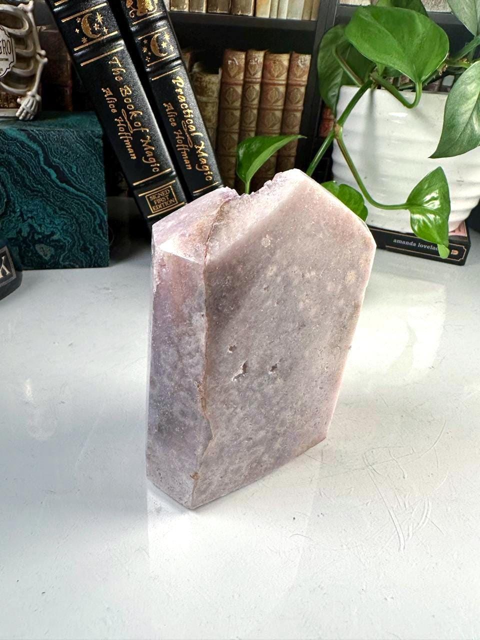 Druzy Pink Amethyst Jasper Agate Crystal Tower | US Seller | Chakra Healing, Reiki Healing Altar Calm Trust Grace
