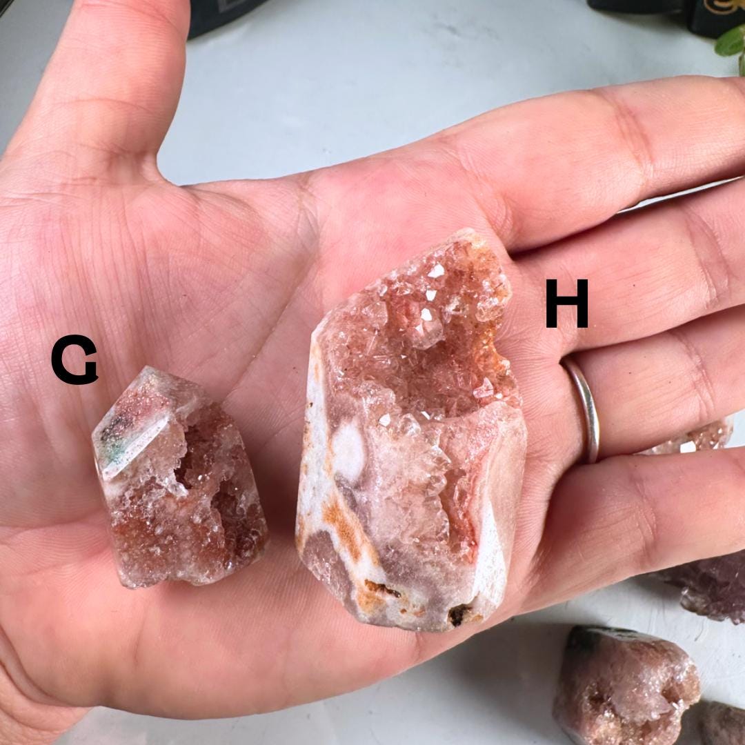 Druzy Pink Amethyst Jasper Agate Crystal Tower | US Seller | Chakra Healing, Reiki Healing Altar Calm Trust Grace
