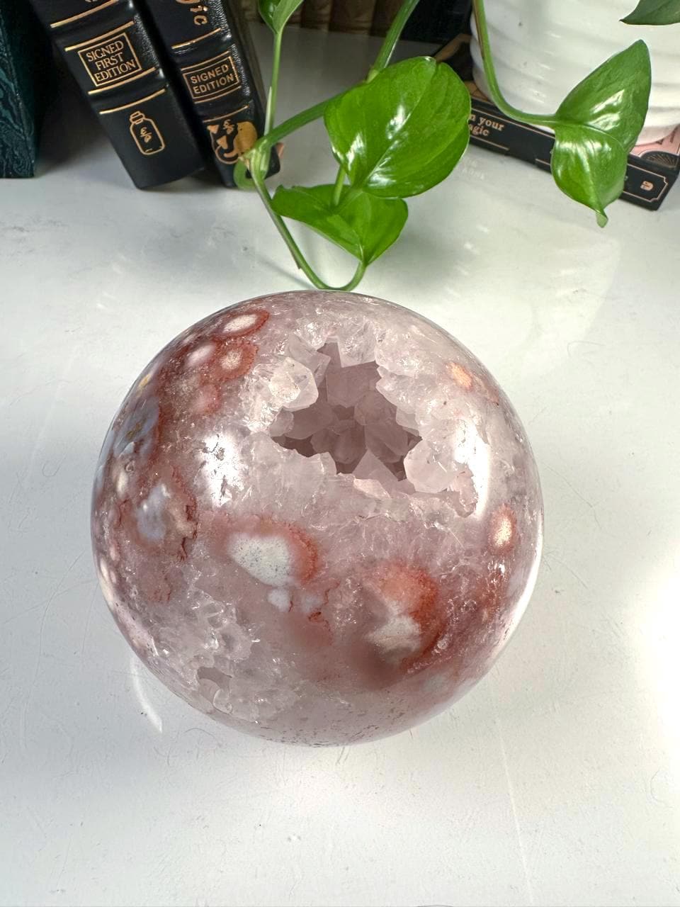 Druzy Pink Amethyst Agate Crystal Sphere, Healing Sphere, Crystal Sphere, Chakra Healing, Reiki Healing Altar Calm Trust Grace