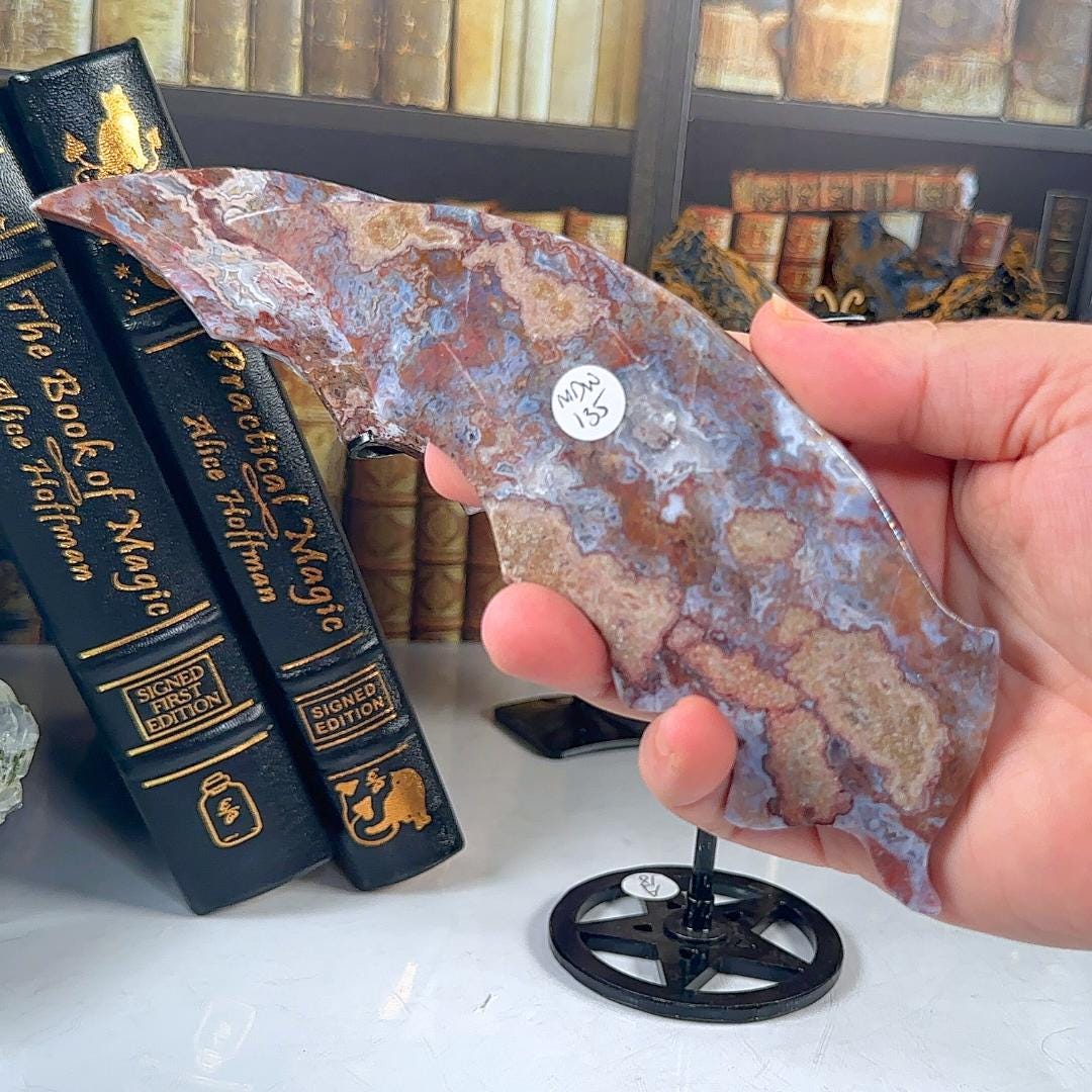 Mexican Lace Agate Wings | US Seller | Metaphysical Shop Healing Concentration Trauma Energy Altar