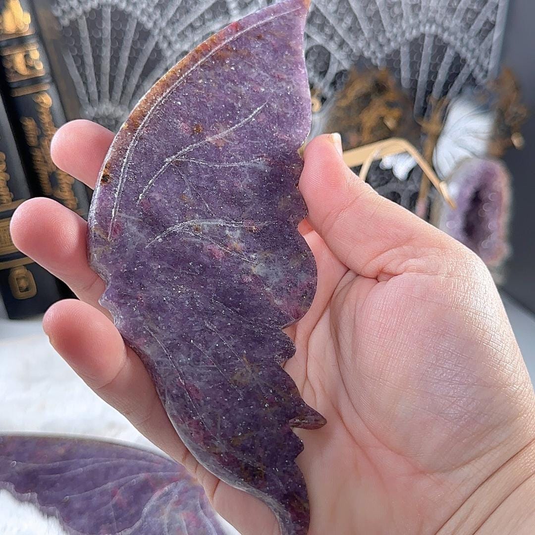 Unicorn Stone Butterfly Wings | US Seller | Lepodolite Quartz Tourmaline Crystal Sphere