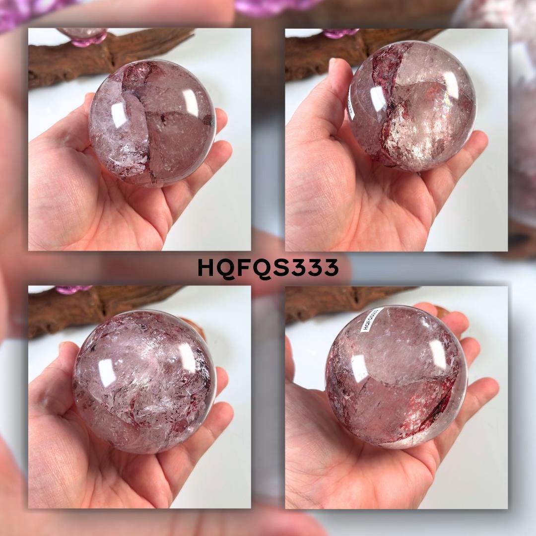 Fire Quartz Sphere | High Quality Crystal | Hematoid Quartz | US Seller