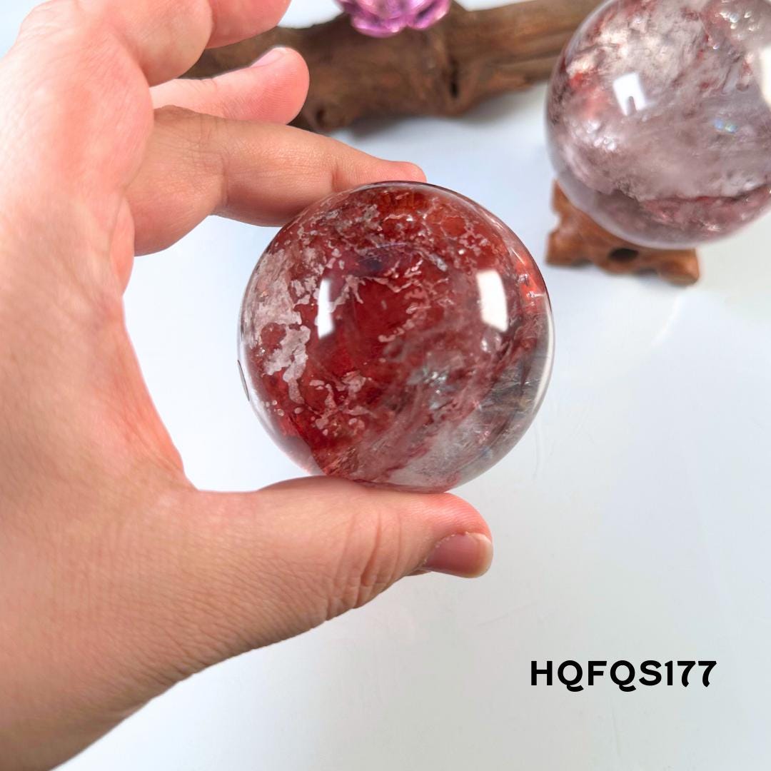 Fire Quartz Sphere | High Quality Crystal | Hematoid Quartz | US Seller