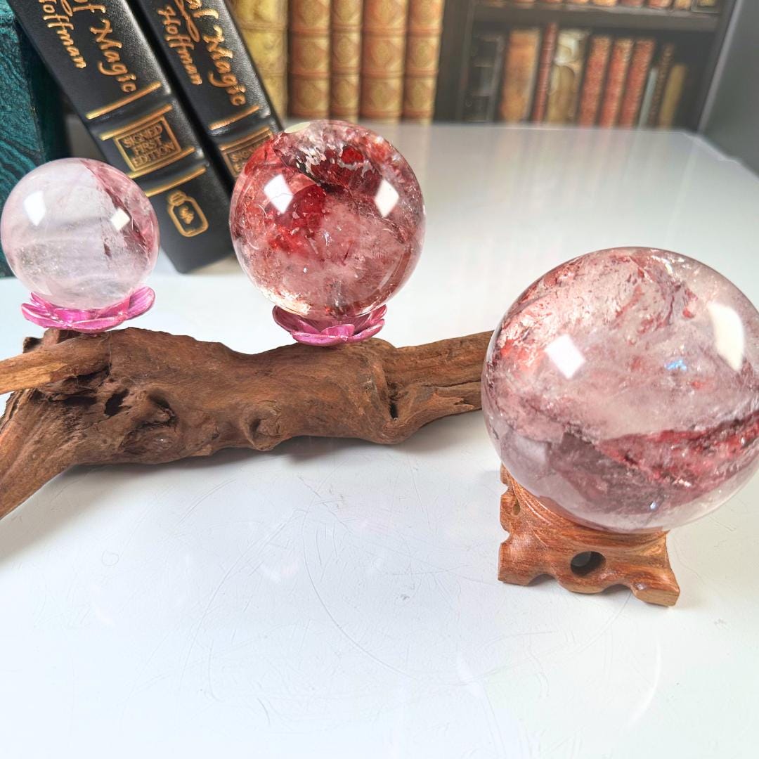 Fire Quartz Sphere | High Quality Crystal | Hematoid Quartz | US Seller