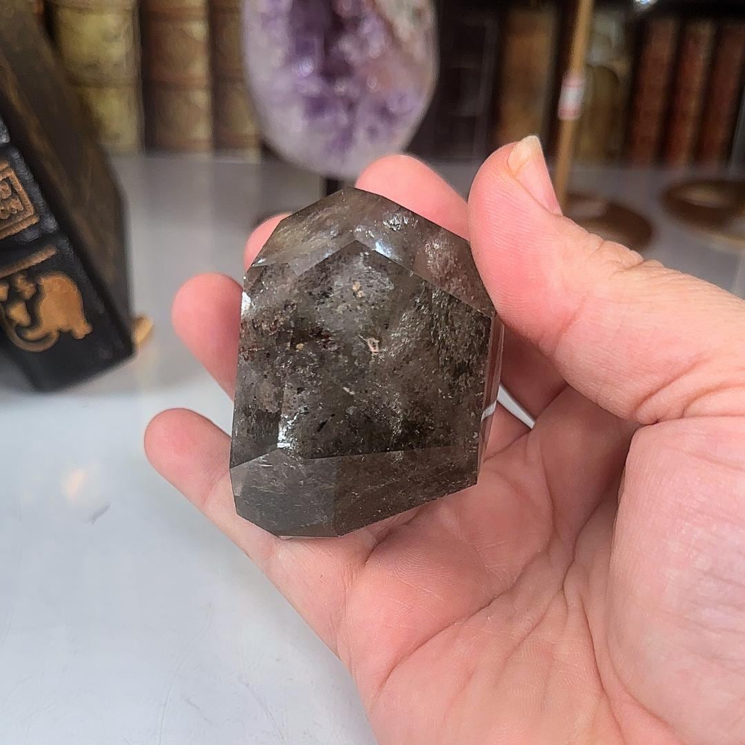 Garden Quartz Freeform | Lodolite With Inclusions Crystal Carving
