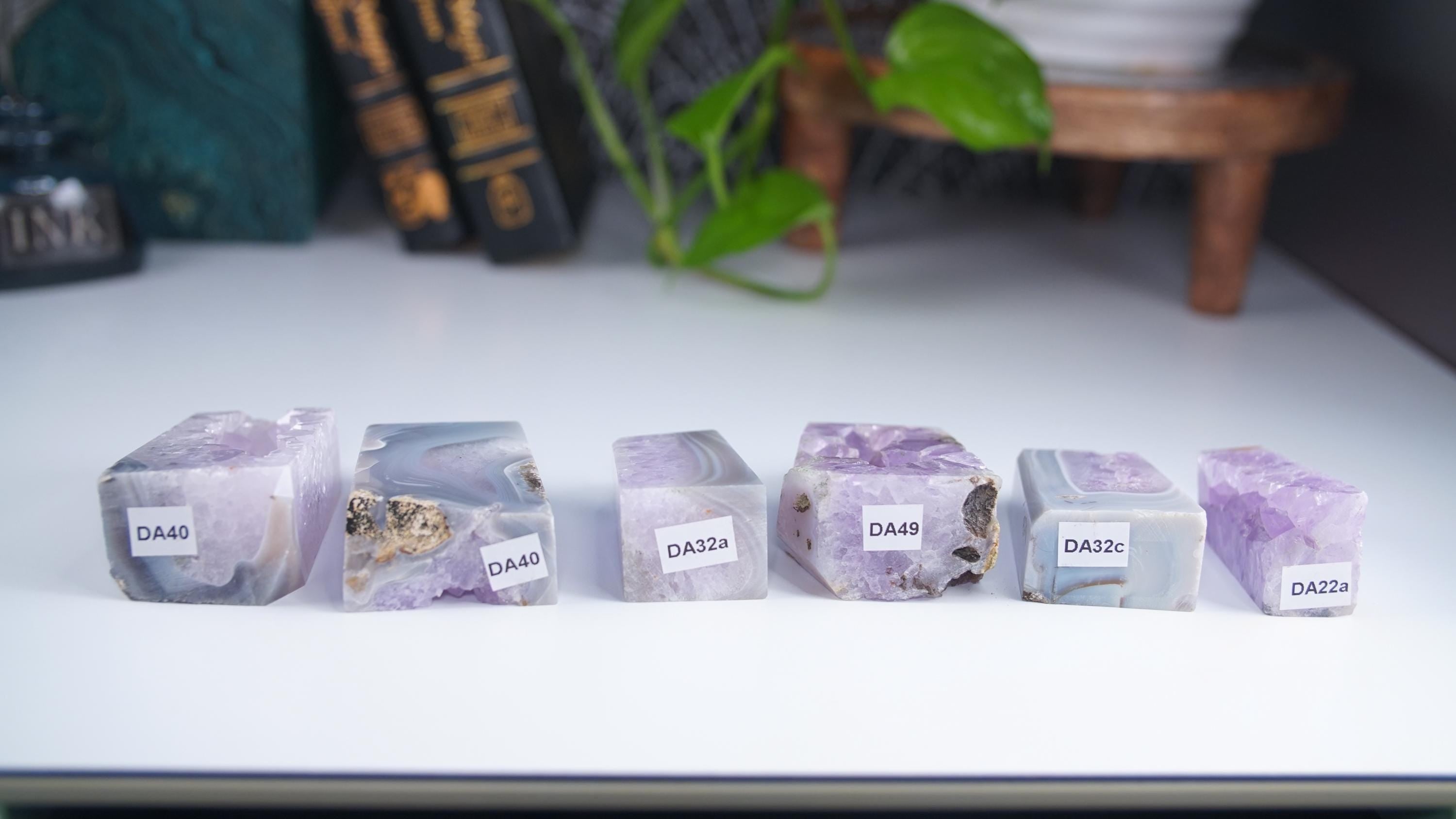 DRUZY Agate Tower Banded Agate Amethyst Stone Stunning Statement Piece Home Decor High Quality Large Crystal Reiki Energy Calm Balance
