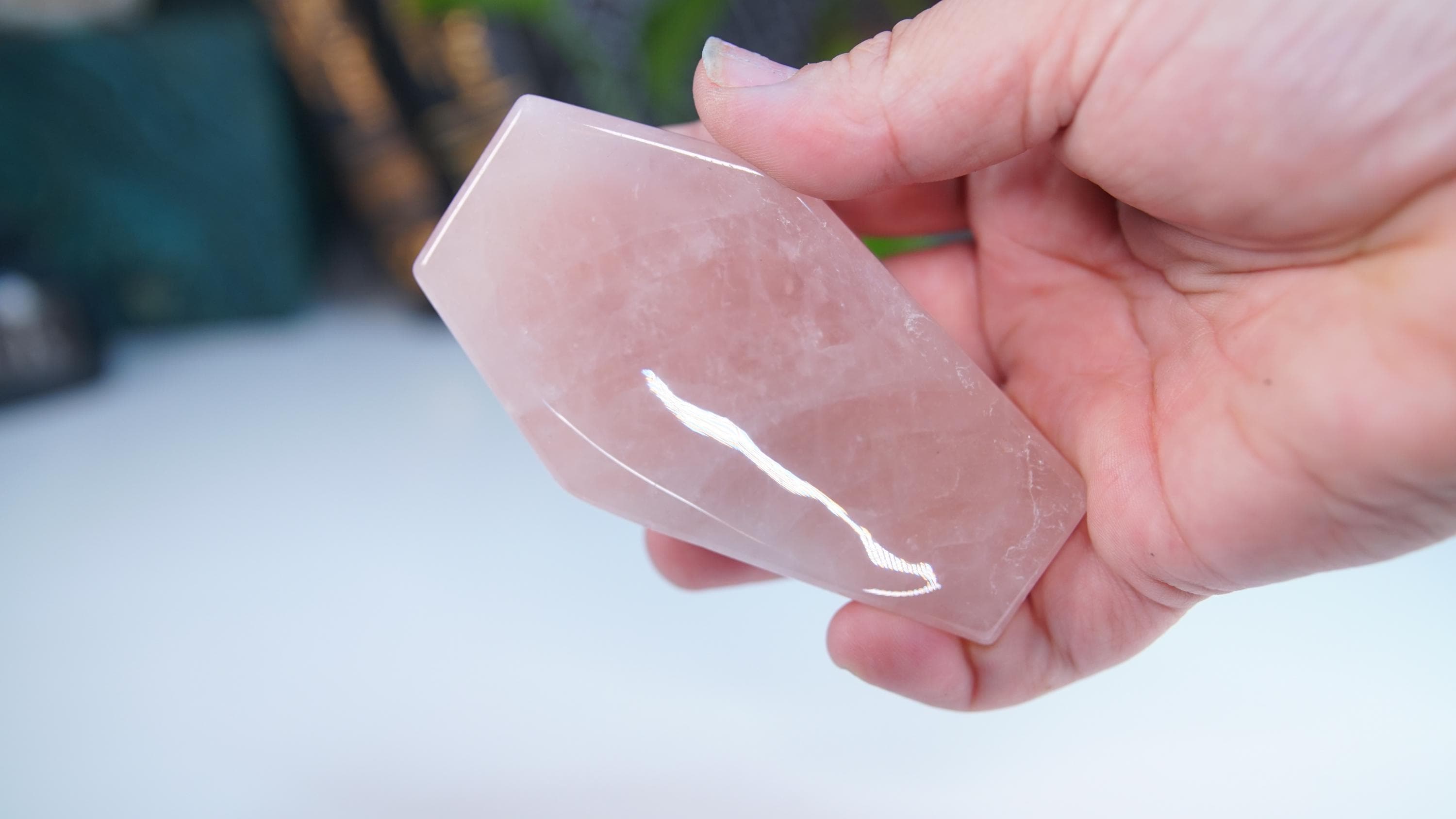 Rose Quartz Coffin Bowl Carving | Intuitively Selected | High Quality Crystal | Rose Quartz | US Seller